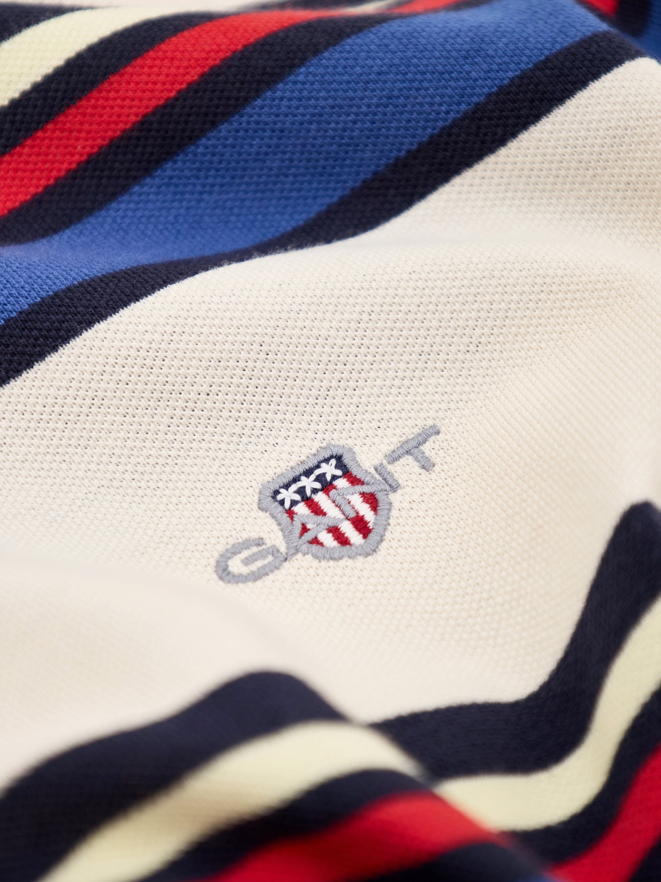 Striped Polo Shirt White