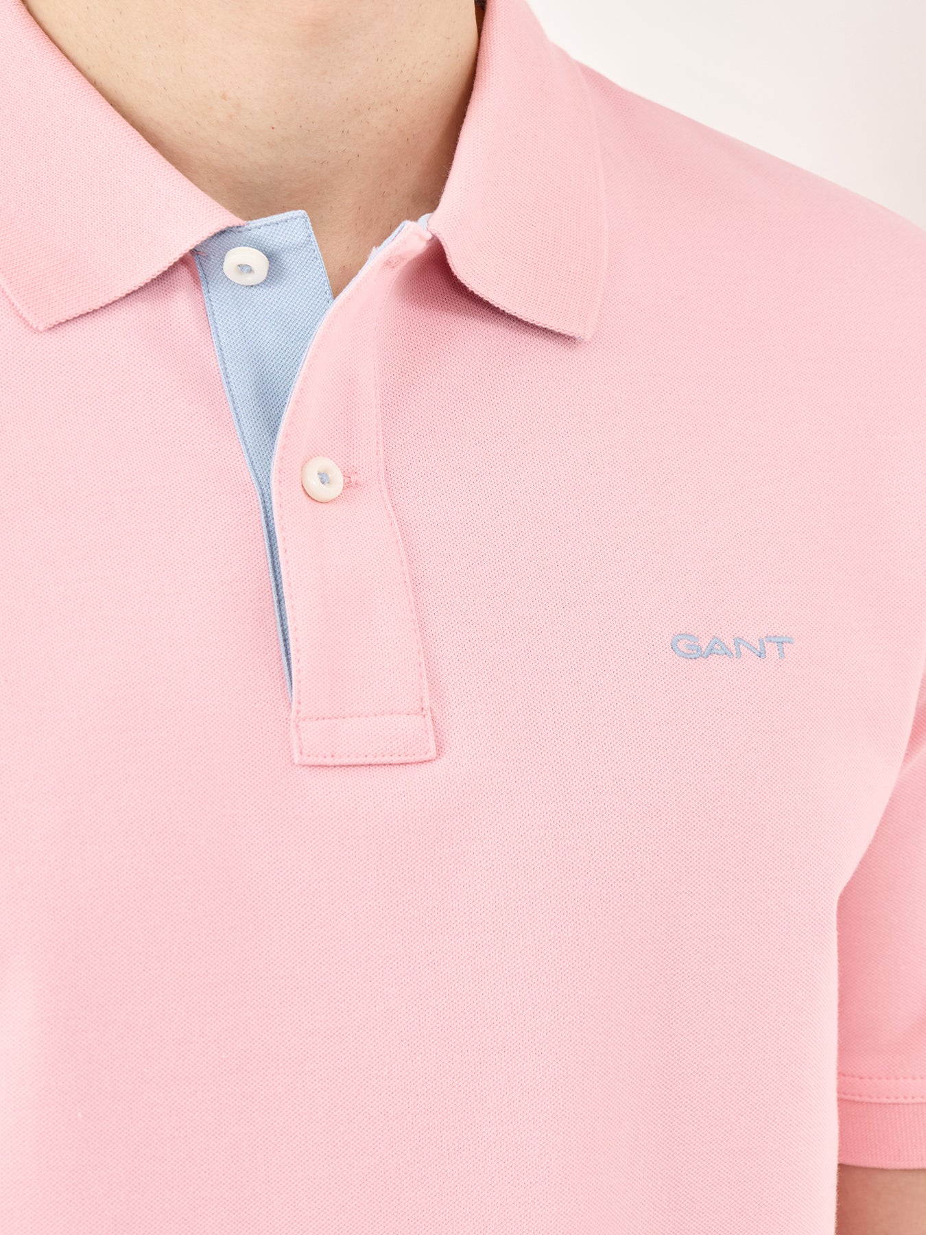 GANT Contrast Piqué Polo Shirt Pink