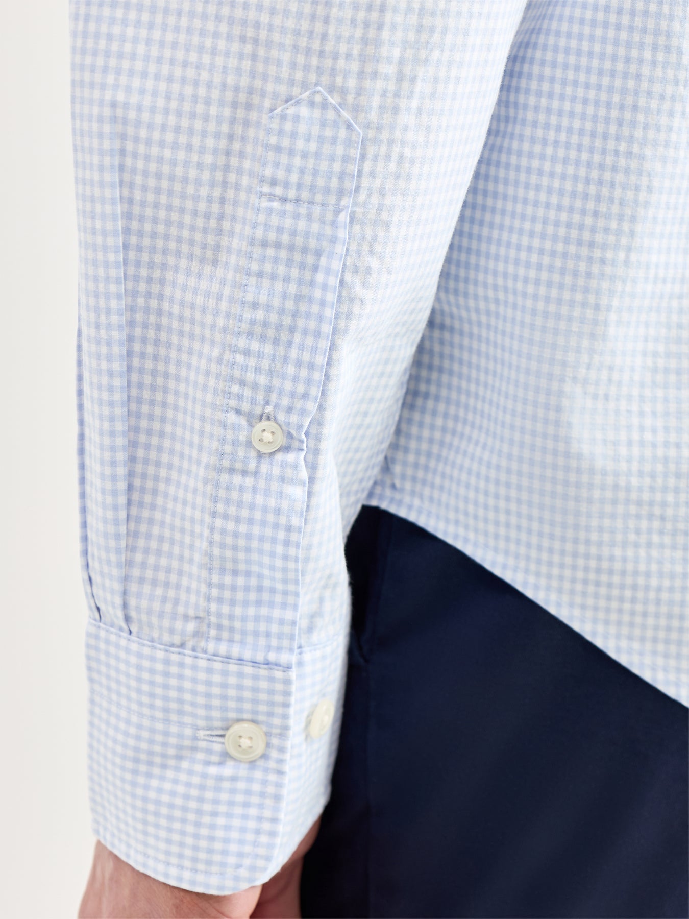 Classic Poplin Gingham Shirt Blue
