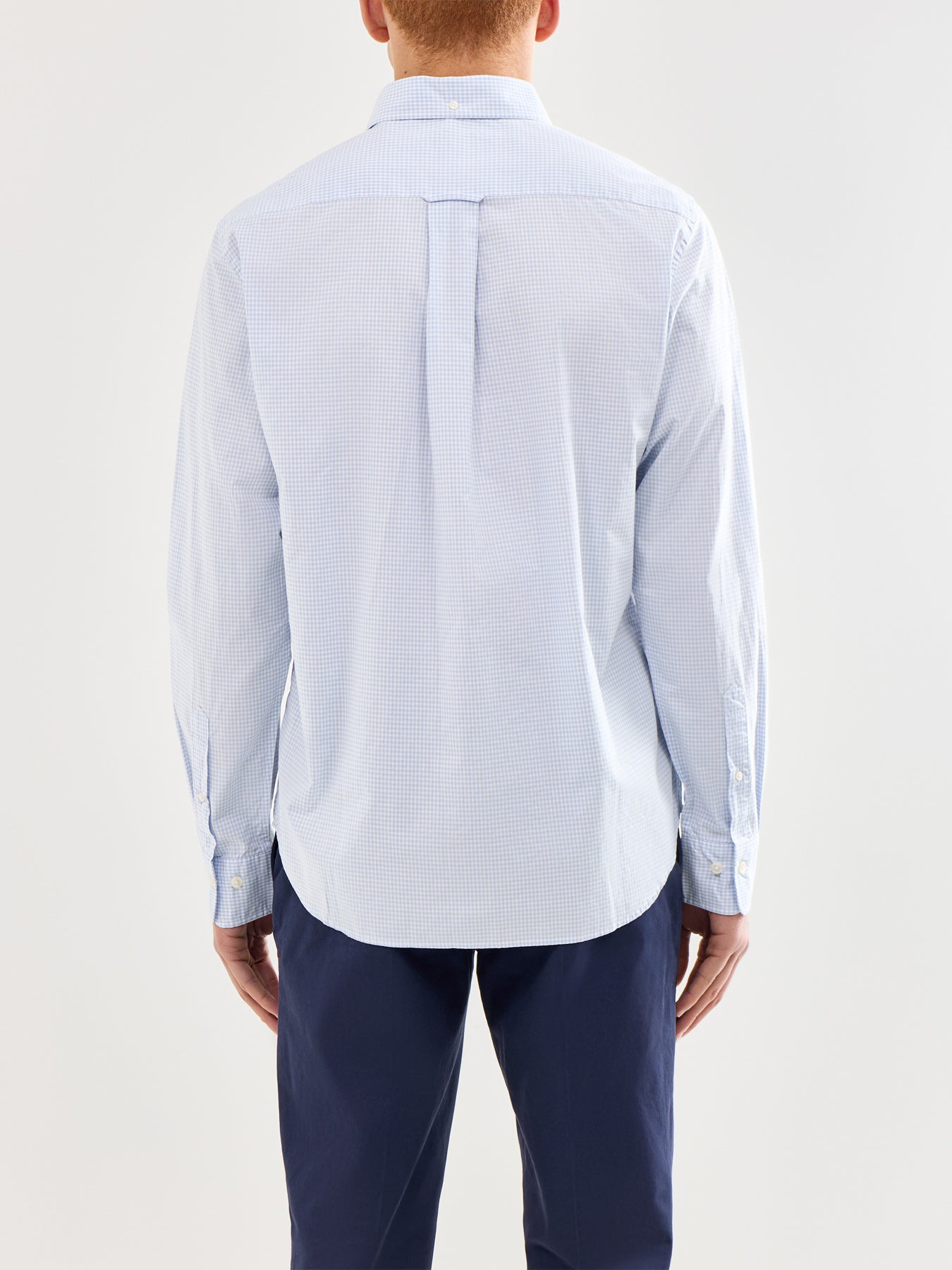 Classic Poplin Gingham Shirt Blue