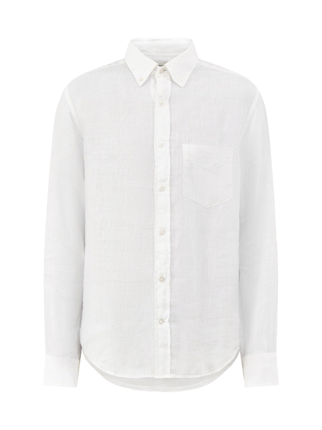 Garment Dyed Linen Shirt White