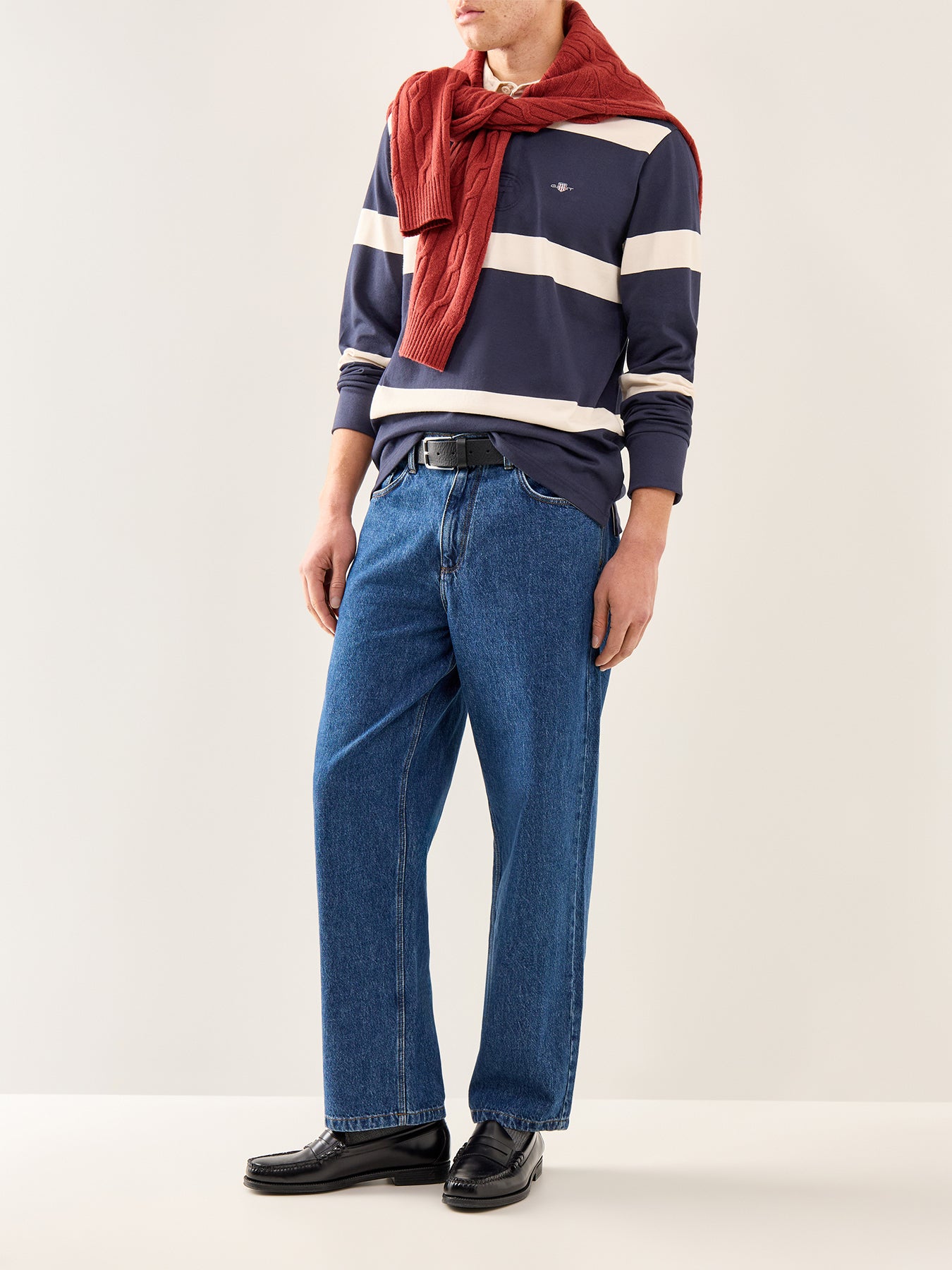 Striped Rugby Navy