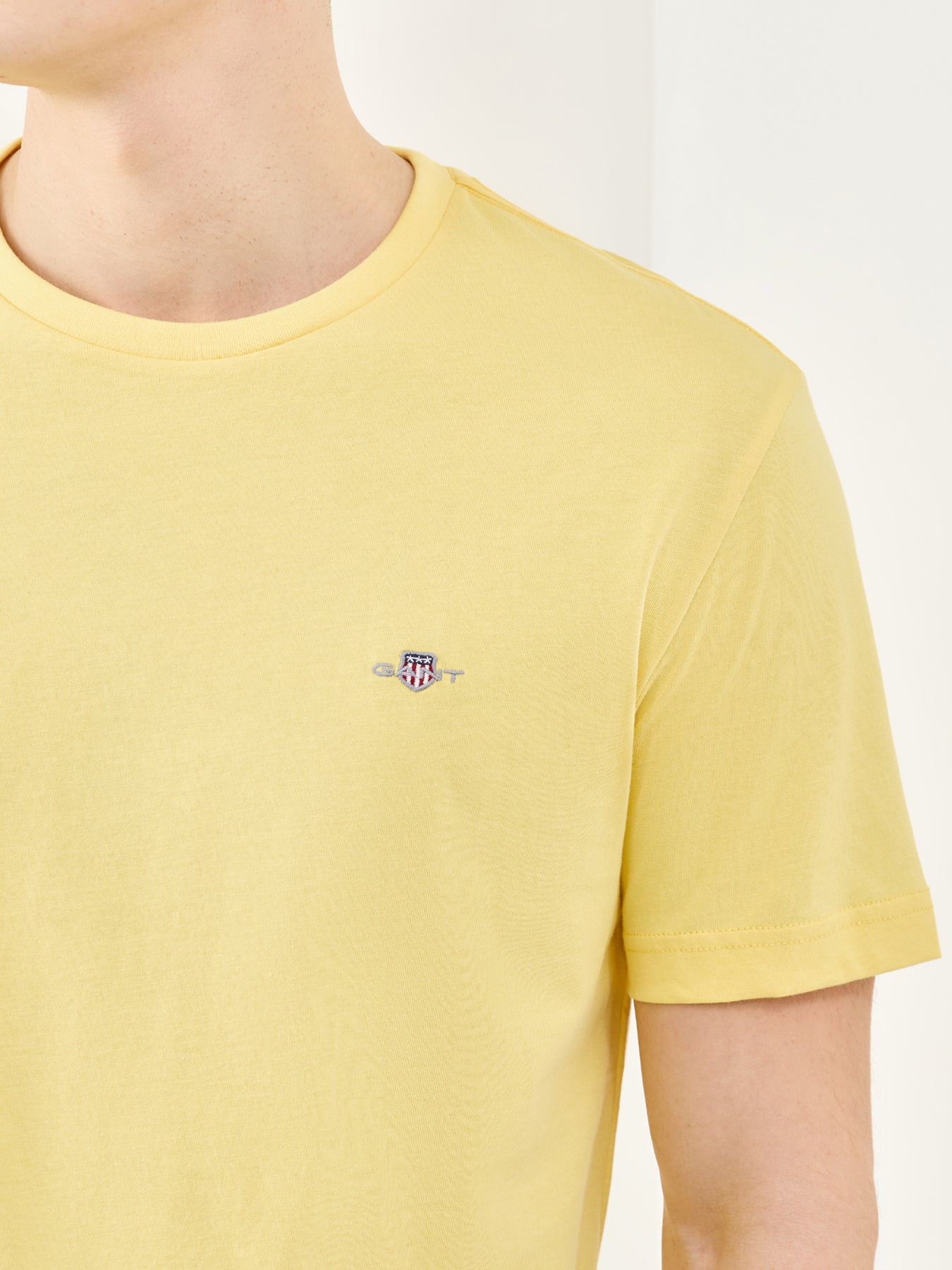 GANT Shield Logo Cotton T-Shirt Yellow