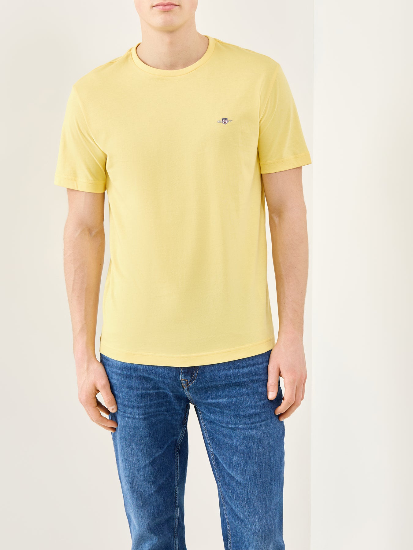 GANT Shield Logo Cotton T-Shirt Yellow