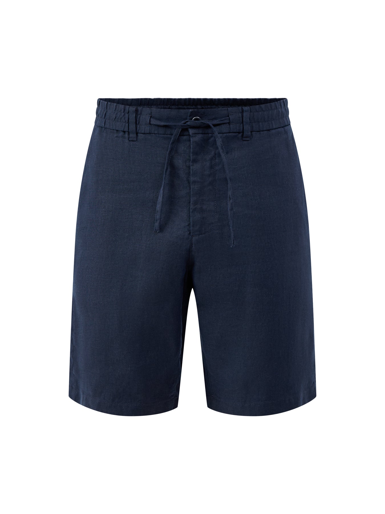 Linen Drawstring Shorts Navy
