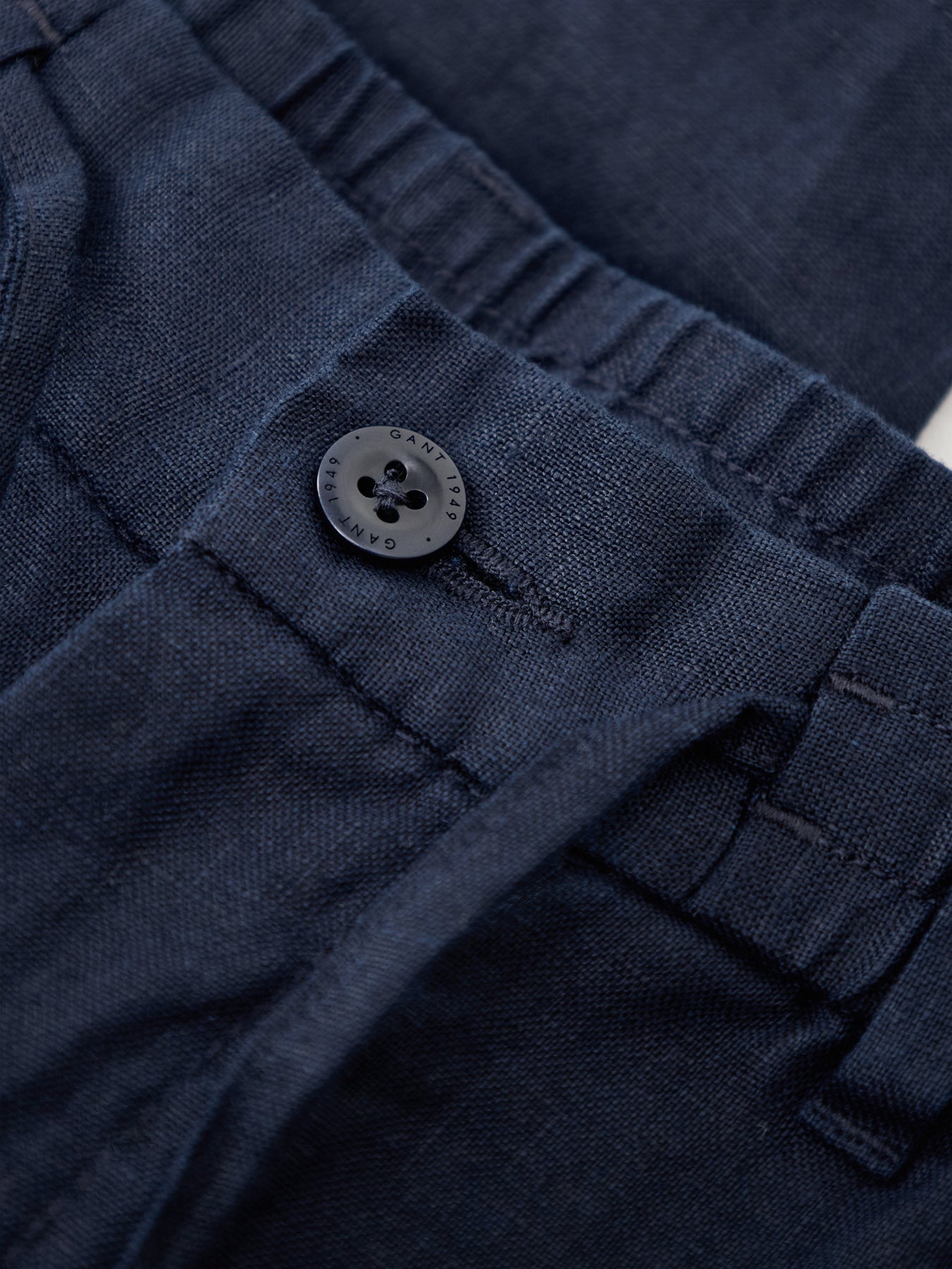 Linen Drawstring Shorts Navy