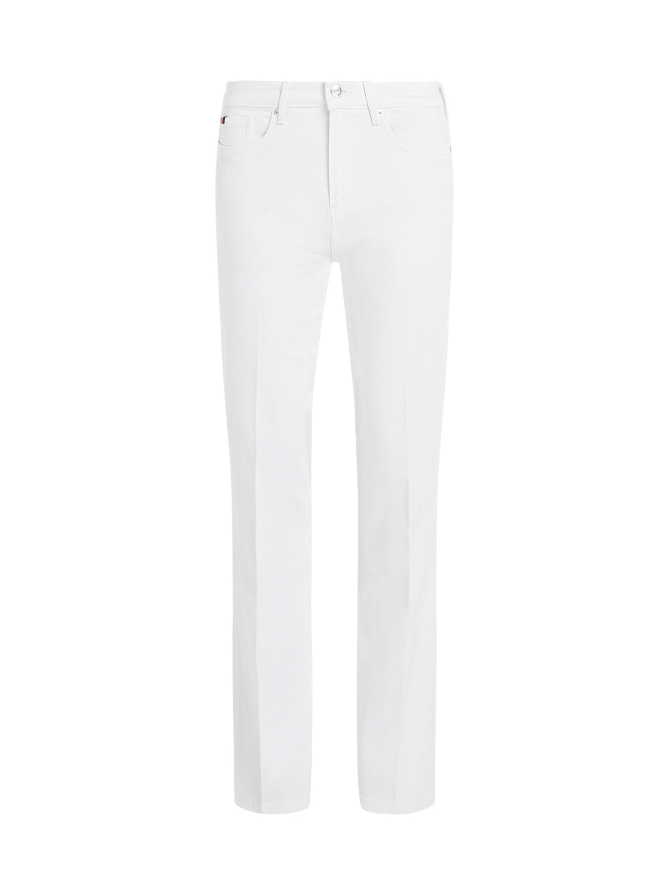 Mid-Rise Bootcut Jeans White