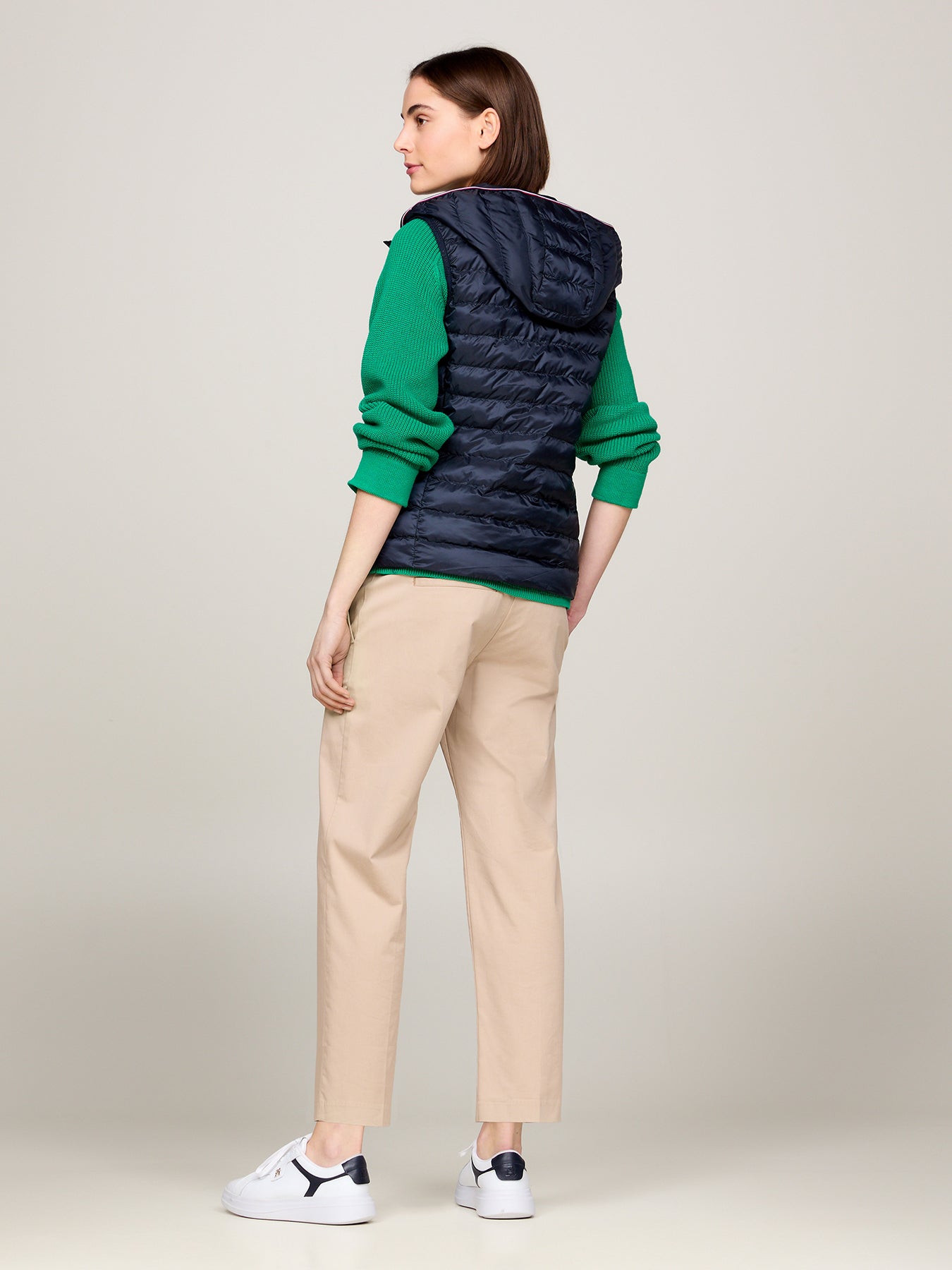 Quilted Down Vest Blue