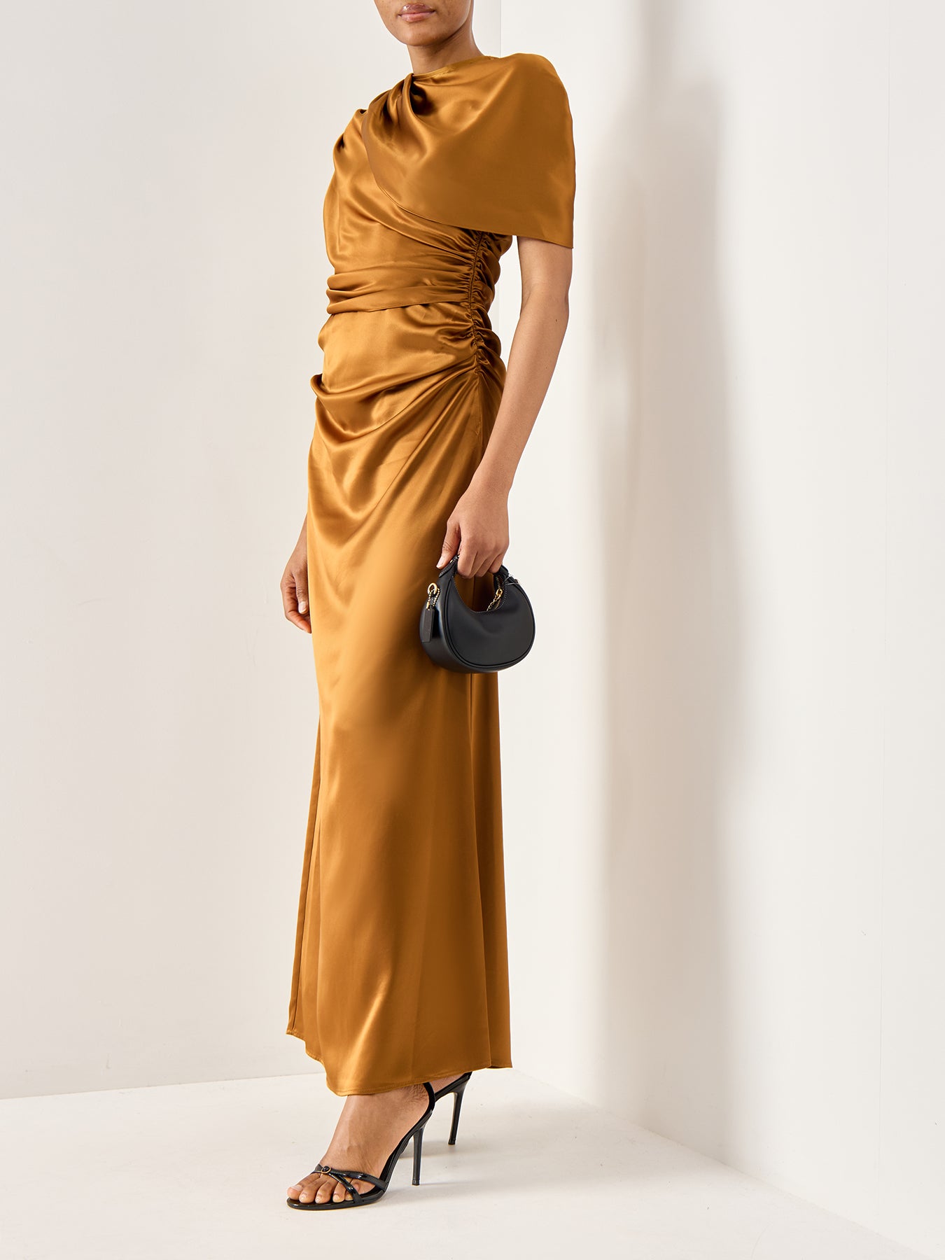 Cassia Draped Fitted Maxi Dress