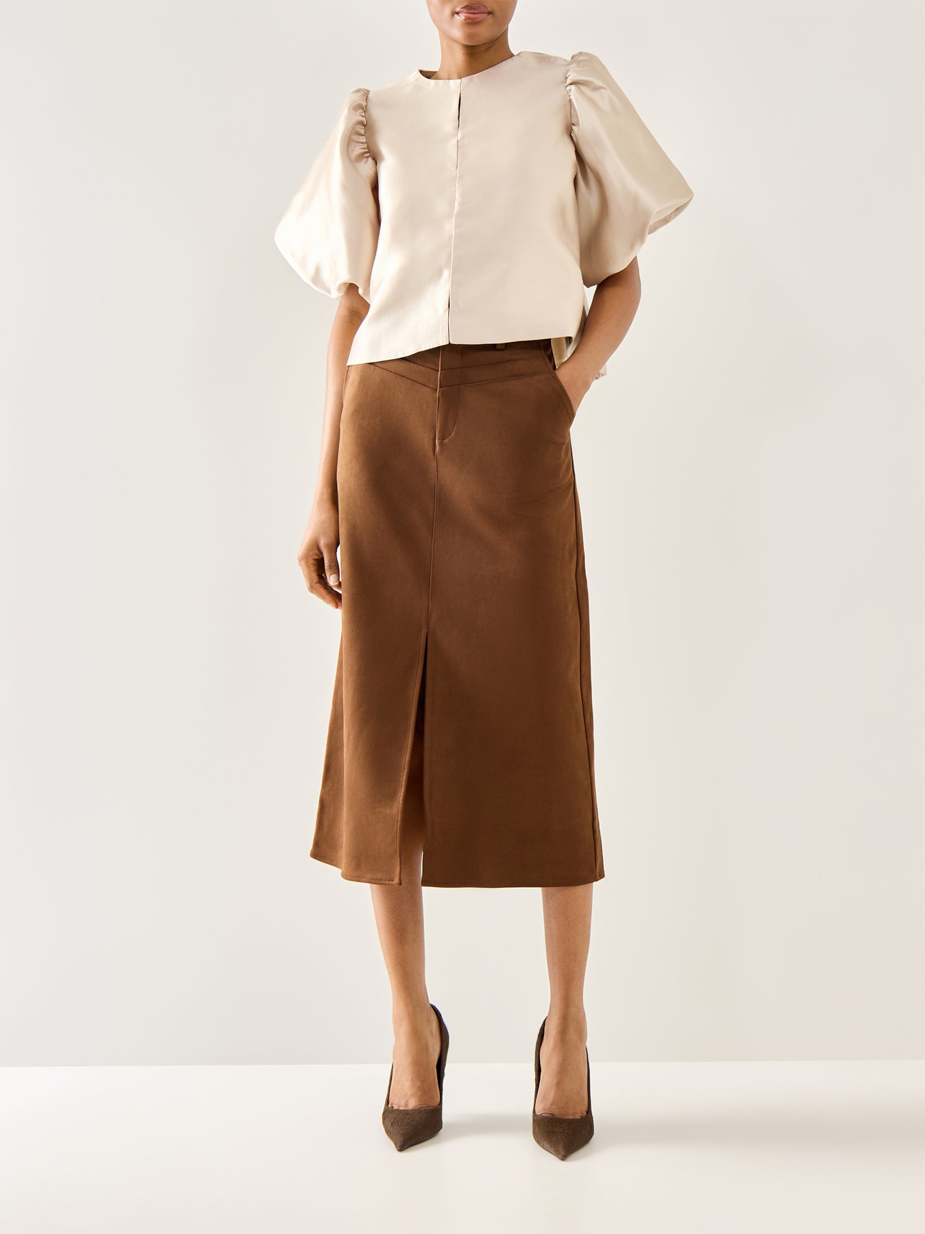 Cleo Pouf Sleeve Blouse