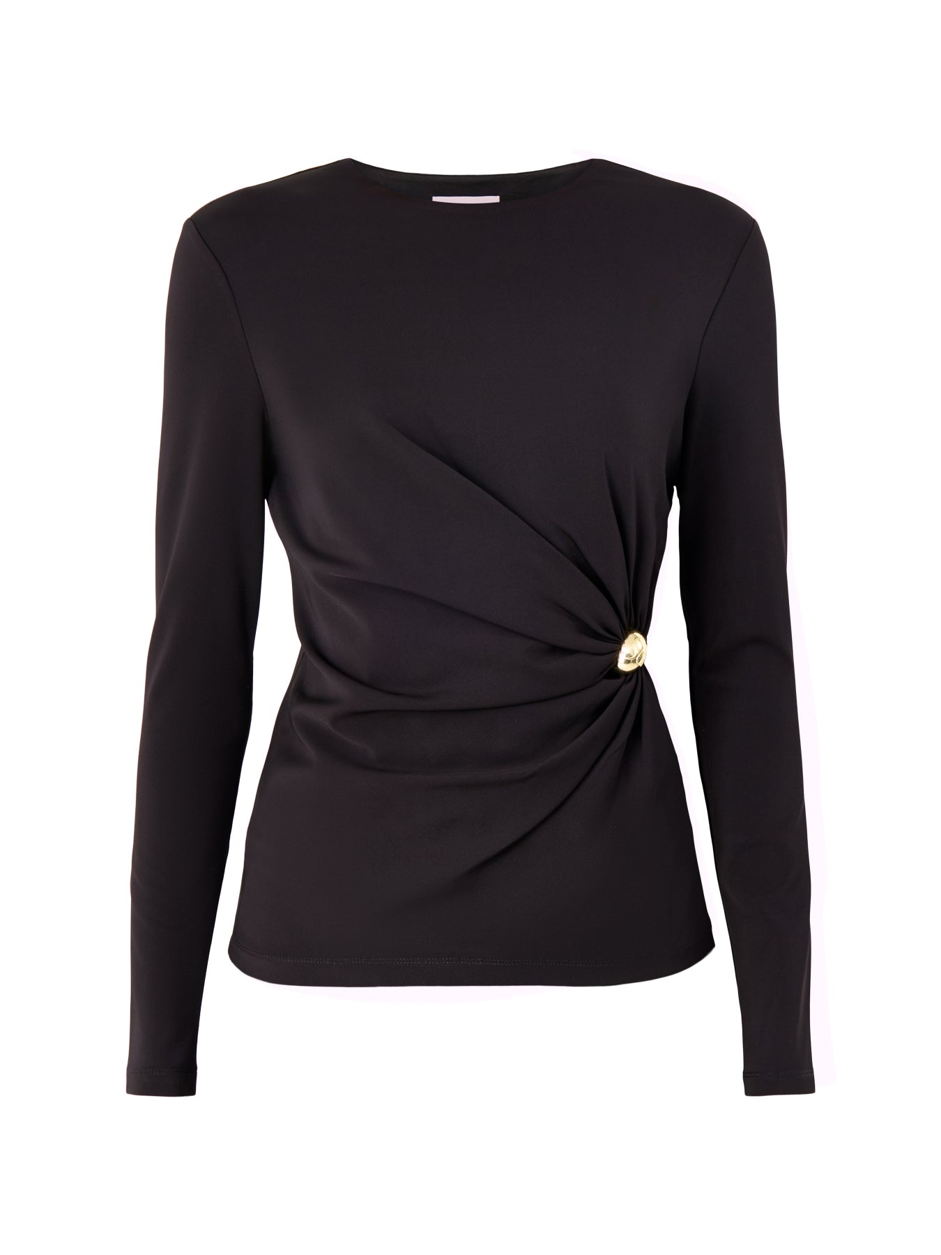 Mailey Jersey Brooch Long Sleeve Top