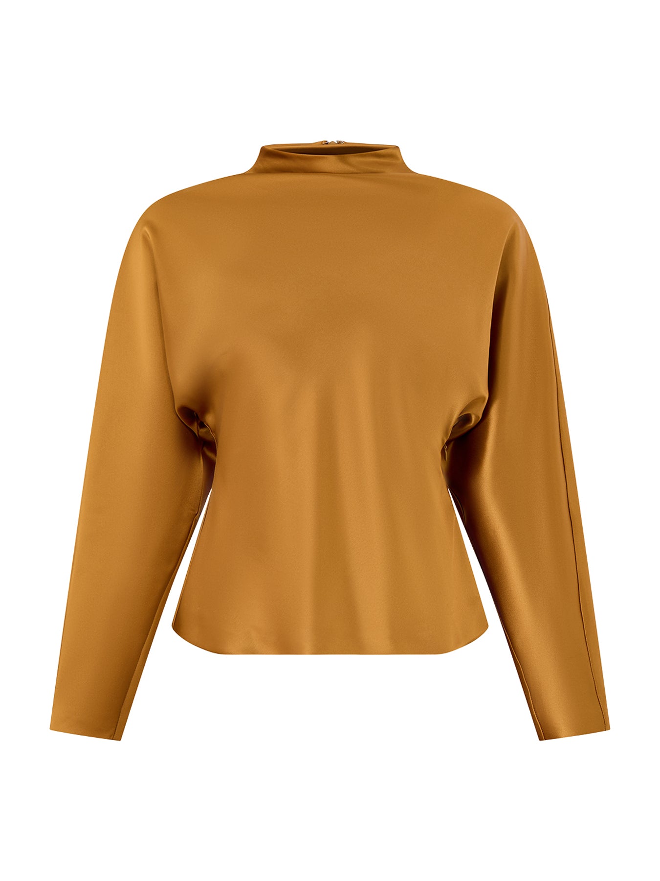 Zora Barrel Sleeve Satin Blouse