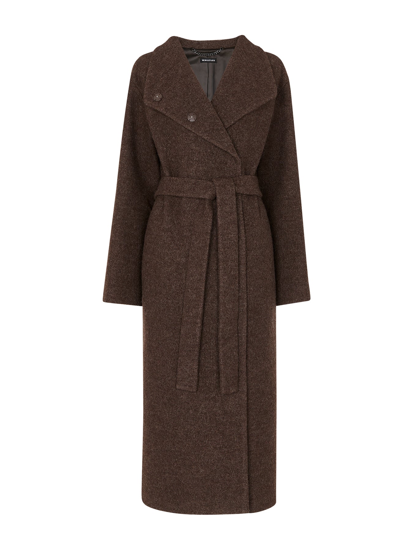 Morgan Funnel Neck Wool Coat Camel