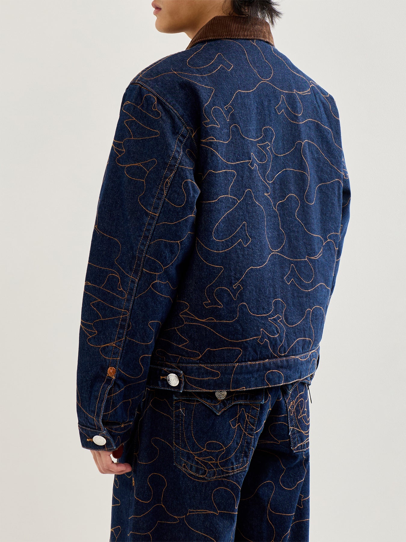 Embroidered Workwear Jacket Navy