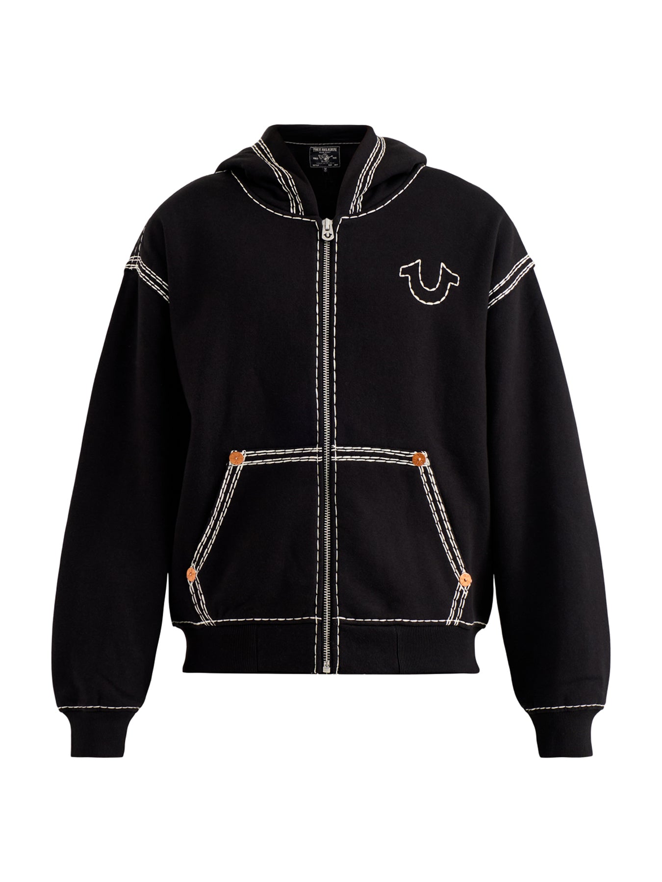 Super Qt Cinched Zip Up Hoodie Black