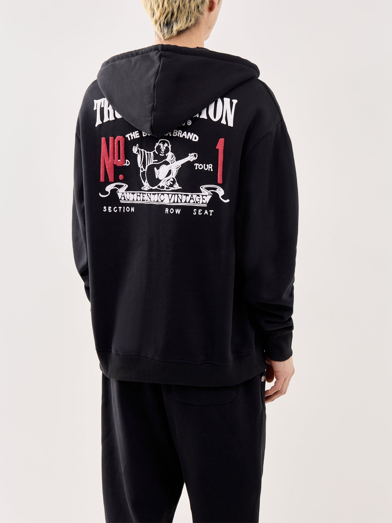 Number One Zip Hoodie Black