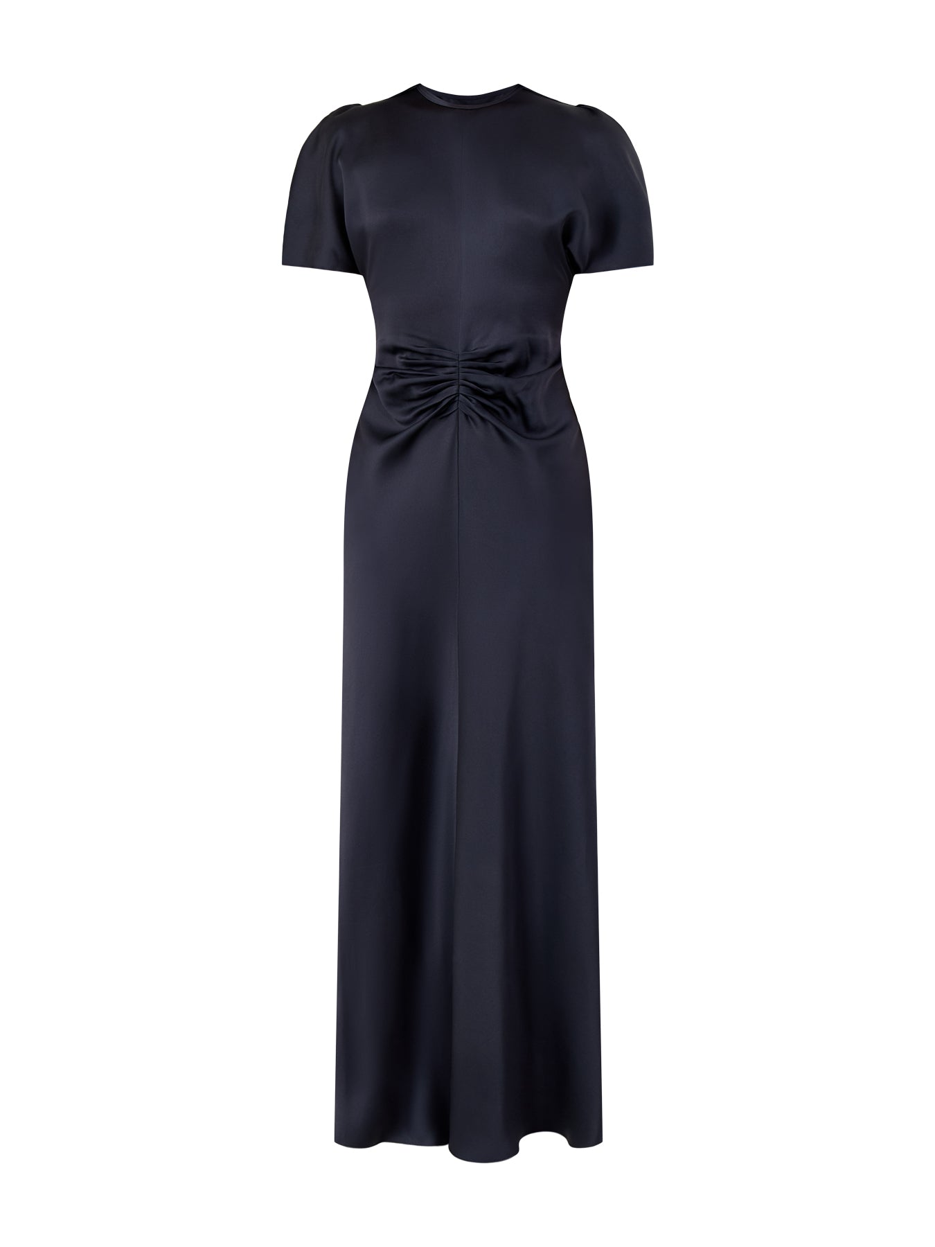 Gathered Waist Floor Length Dress