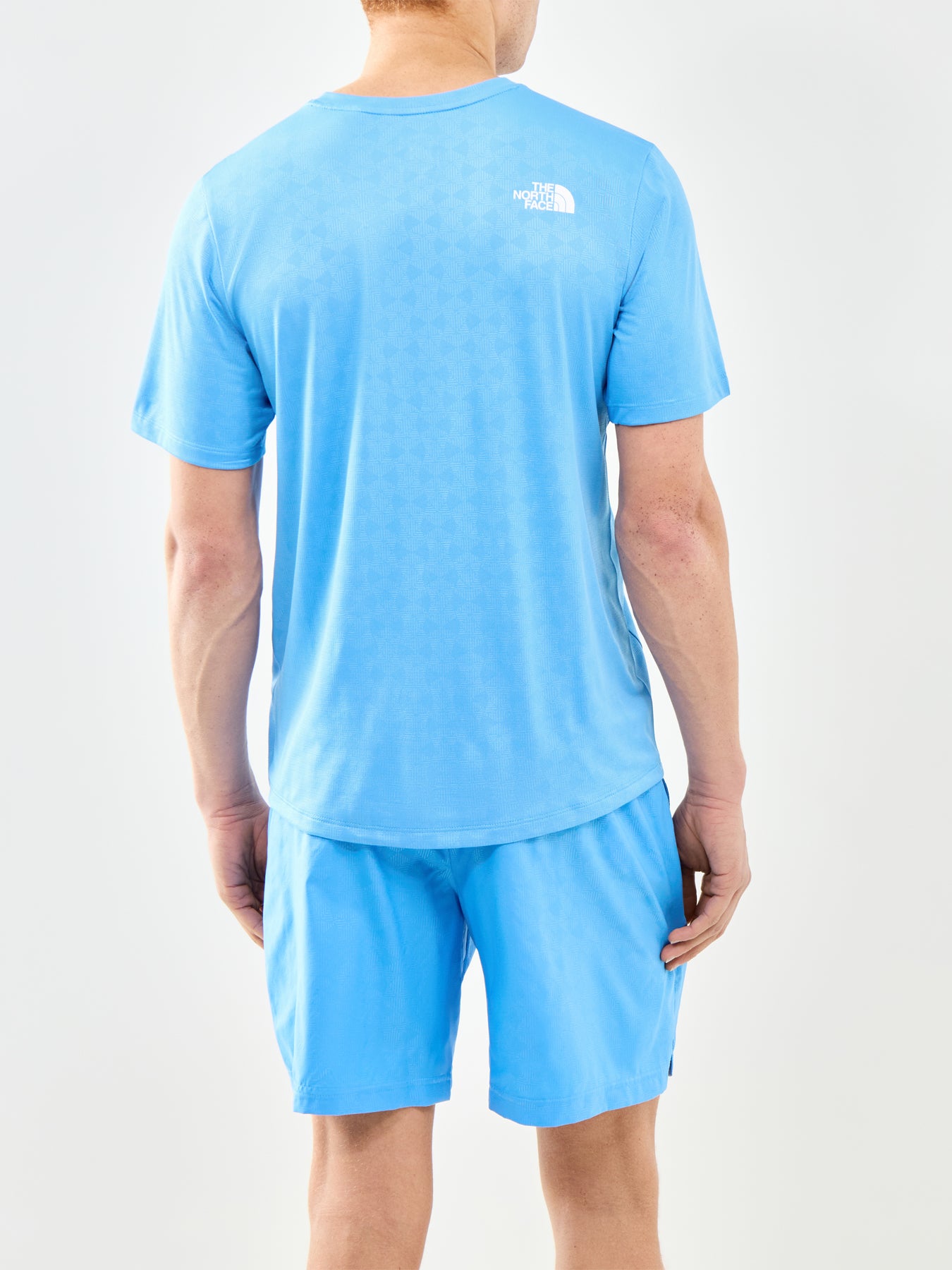Pentadome Embossed Short Sleeve T-Shirt Blue