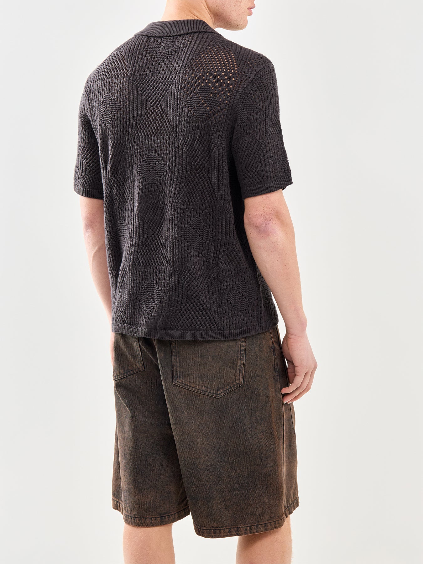 Sweater Camp Short Sleeve Shirt Black