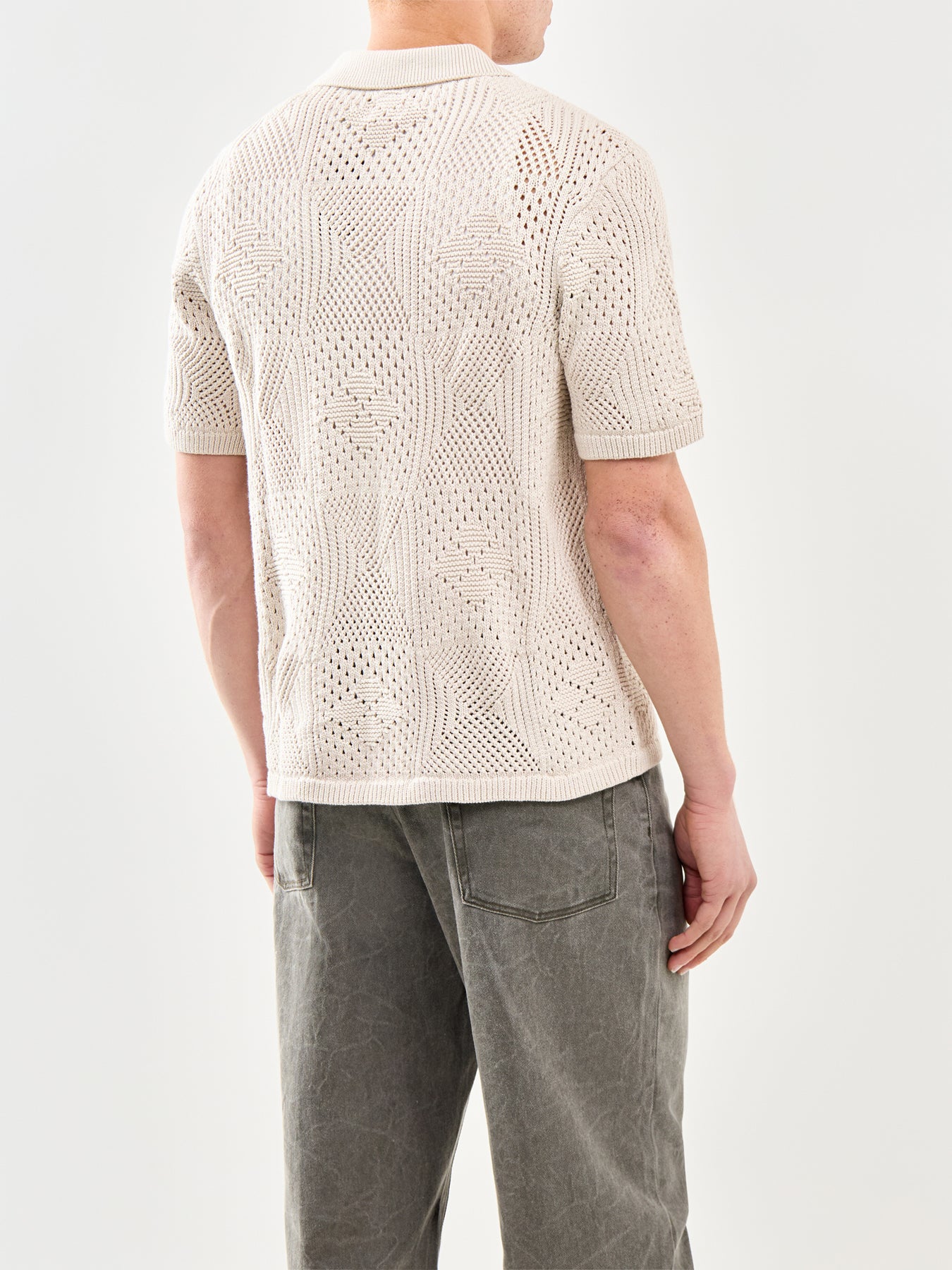 Sweater Camp Short Sleeve Shirt Cream