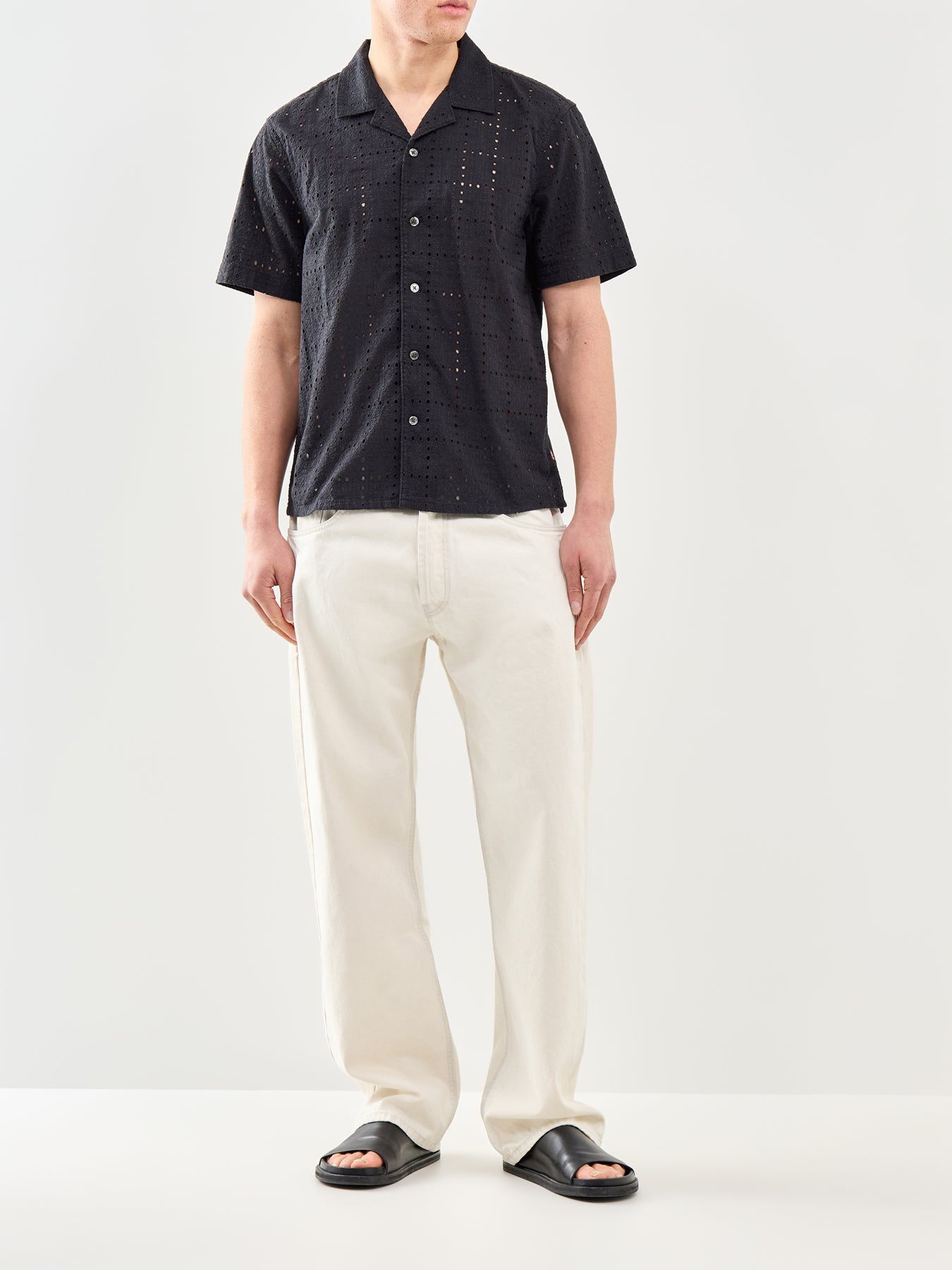 Sunset Camp Short Sleeve Shirt Black