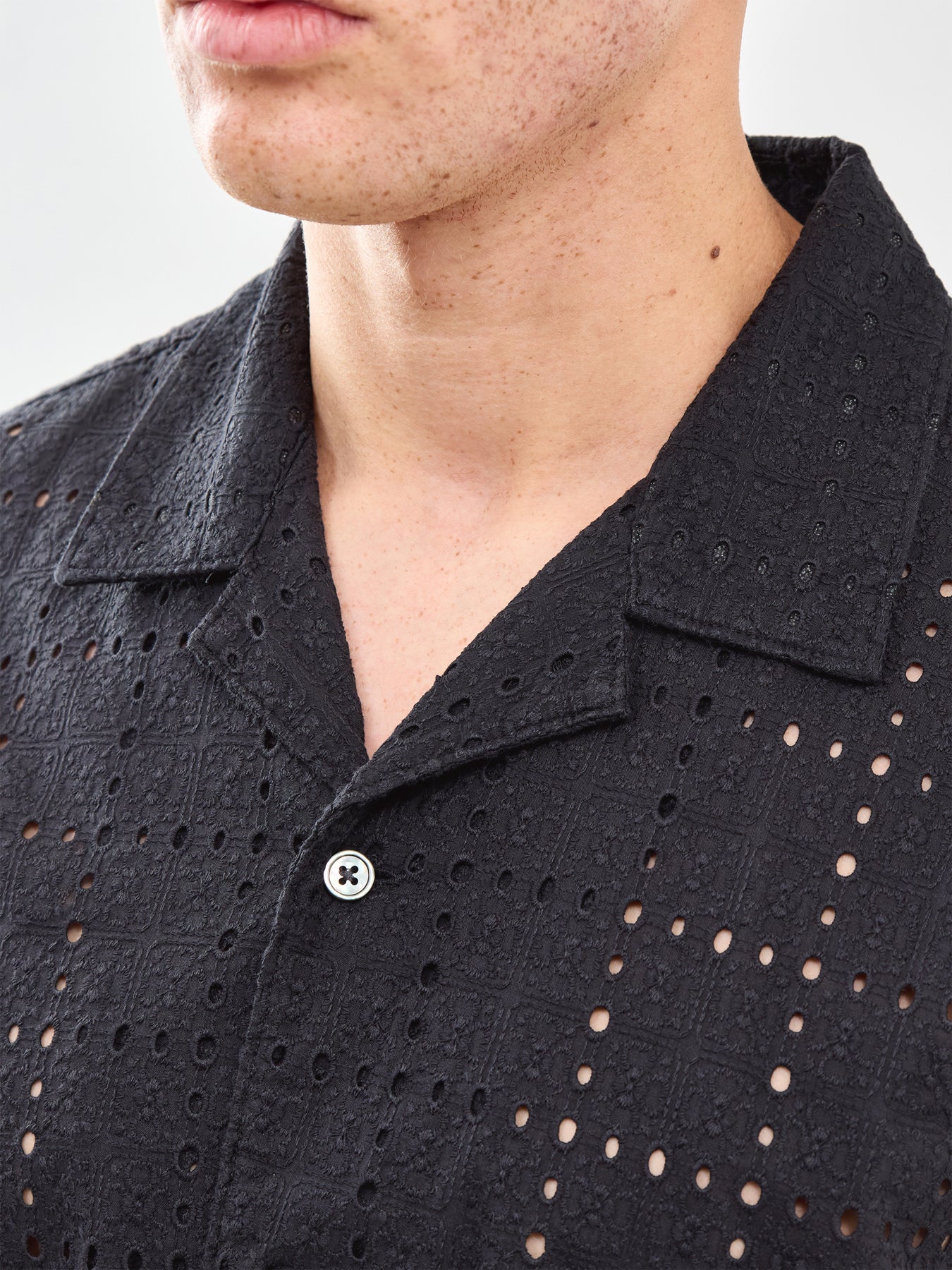 Sunset Camp Short Sleeve Shirt Black