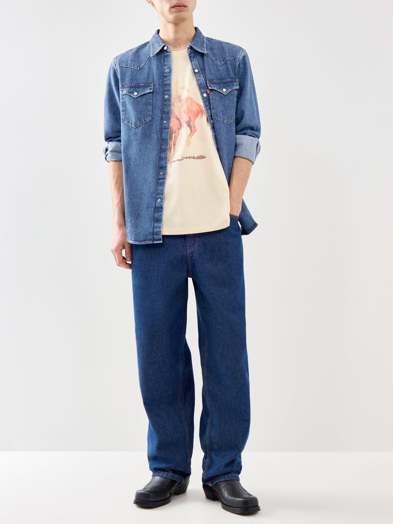 Barstow Western Shirt Blue