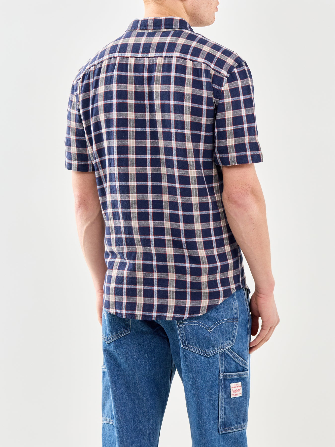Sunset One Pocket Short Sleeve Shirt Blue