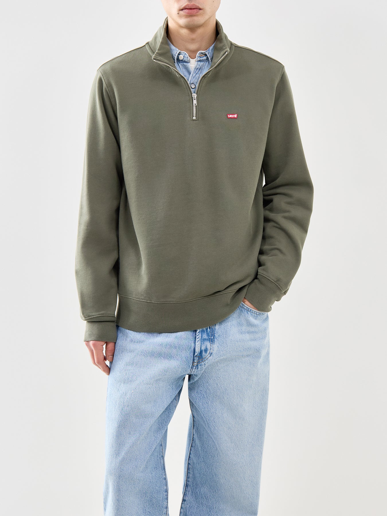 Original 1/4 Zip Sweatshirt Green