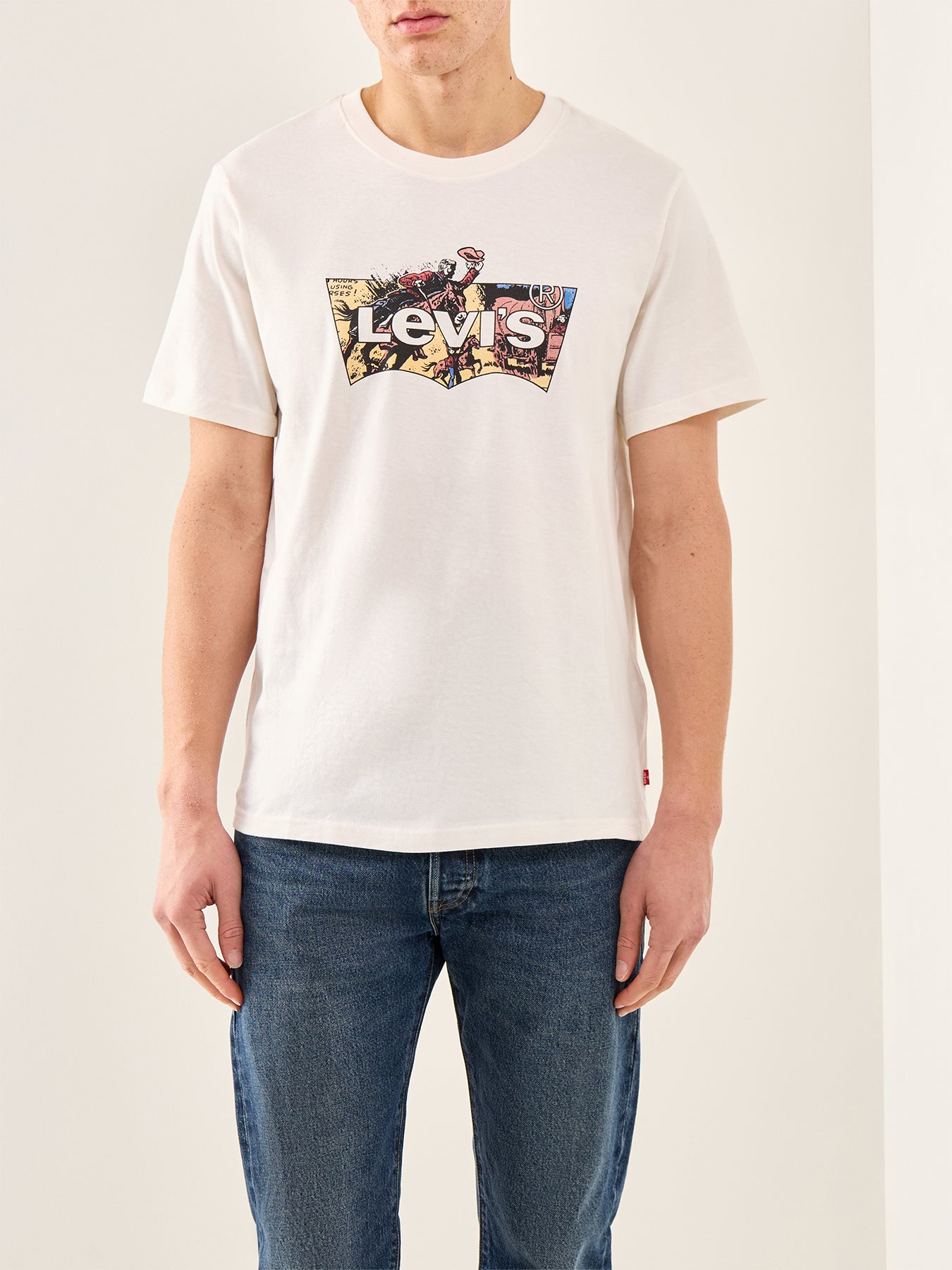 Relaxed Fit BW T-Shirt Cream