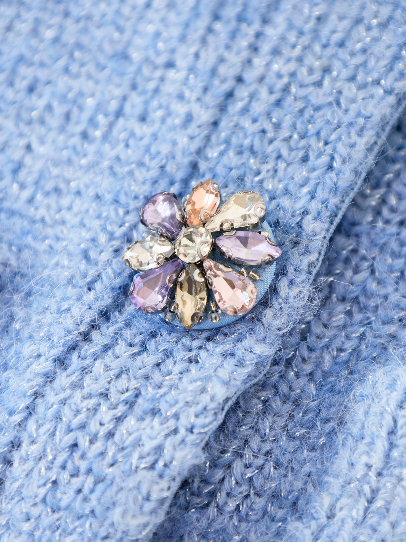 Blue Peplum Knit Midi Dress Blue