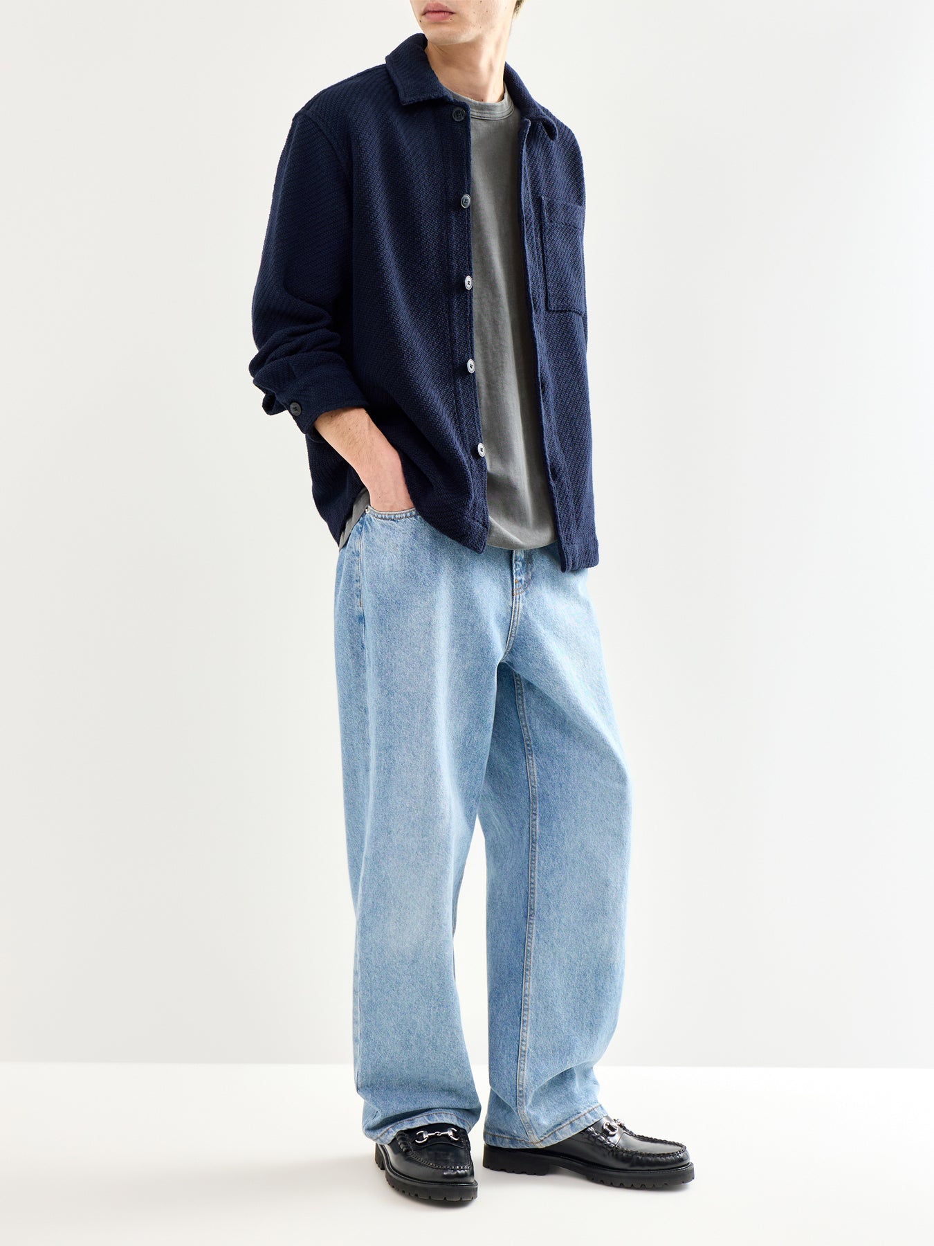 Structured Overshirt Navy