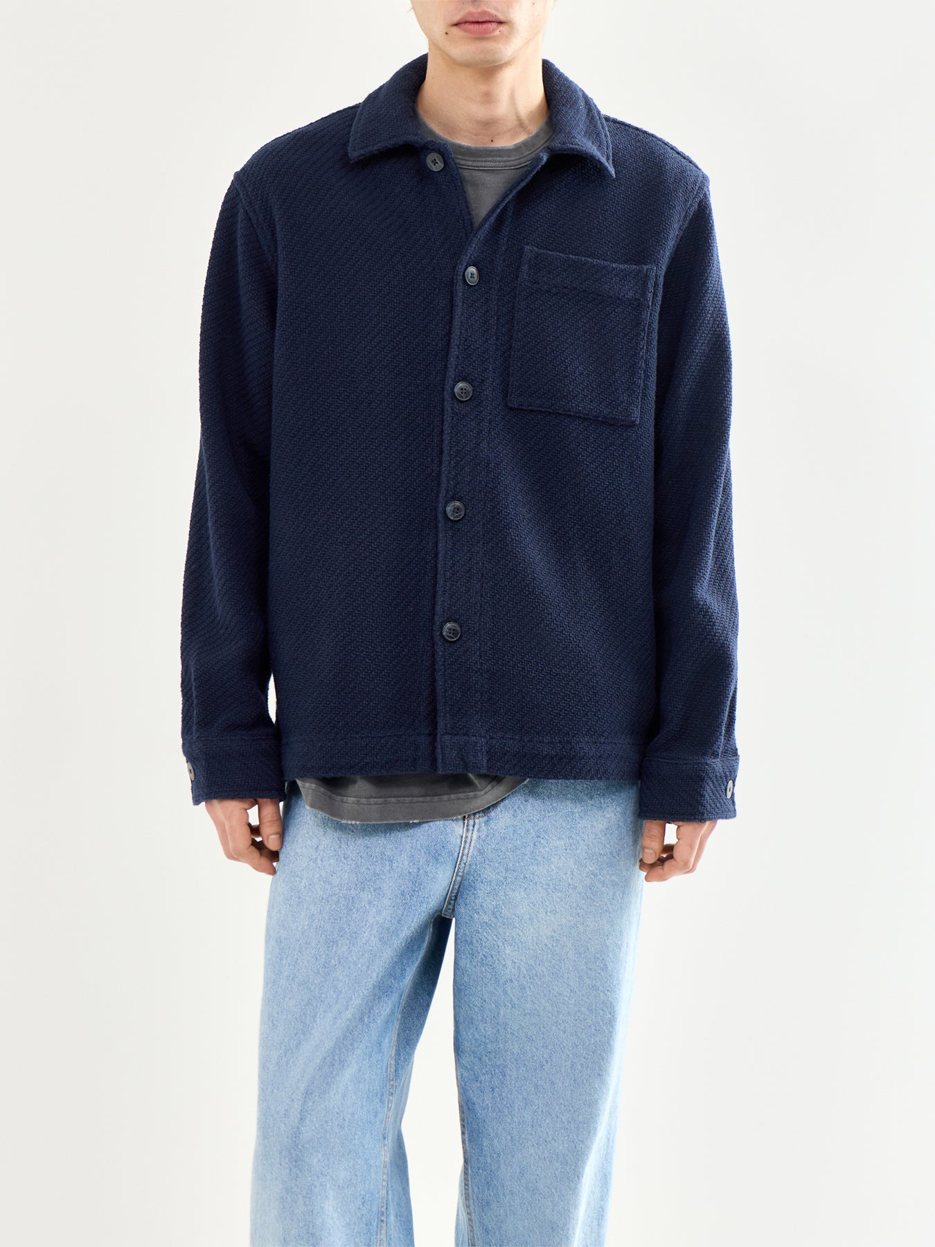 Structured Overshirt Navy