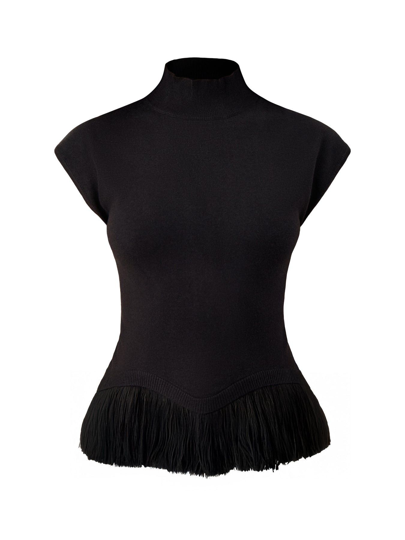 Orlendina Fringe Top Black