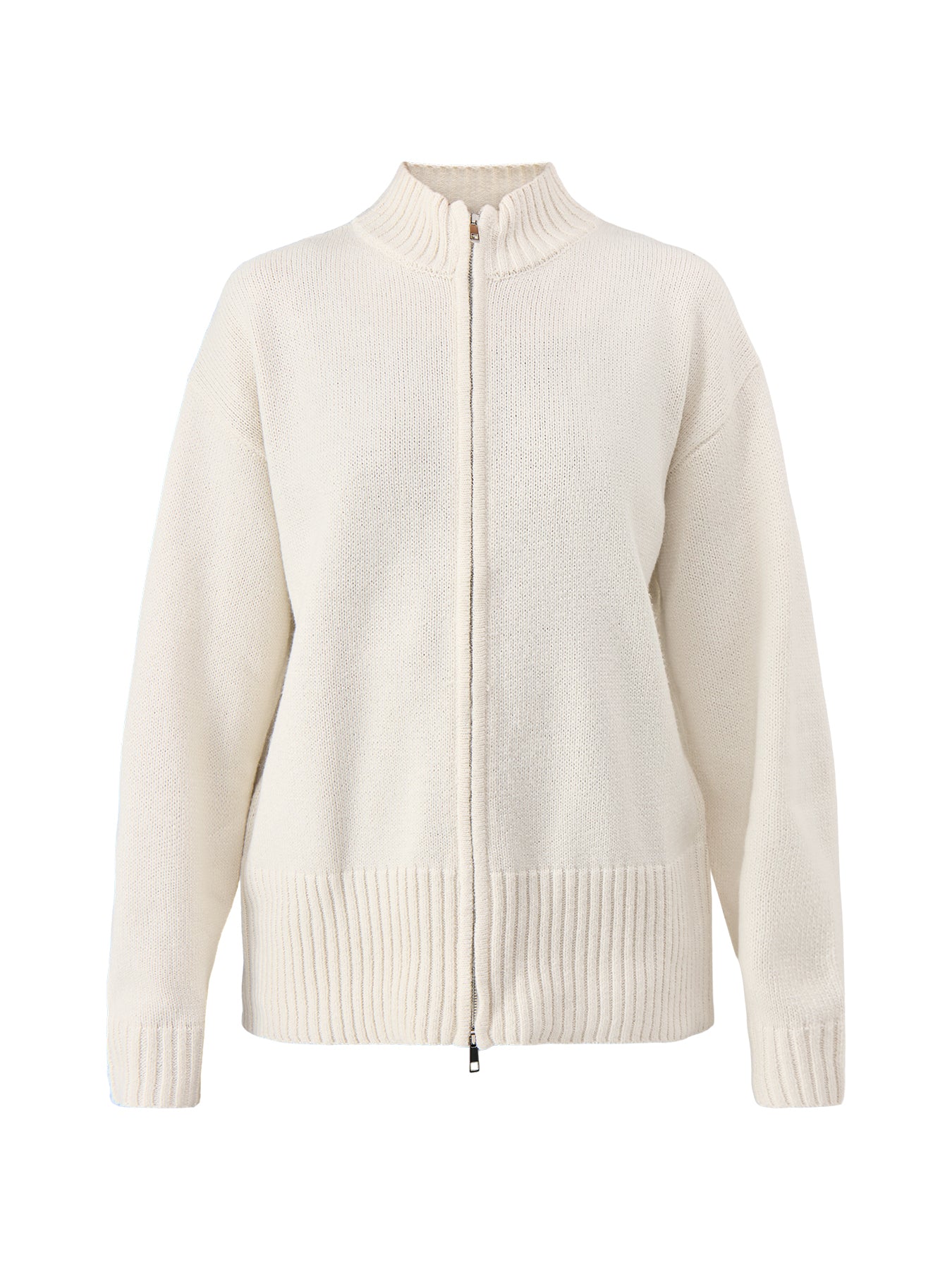 Claudia Zip Up Cardigan Cream