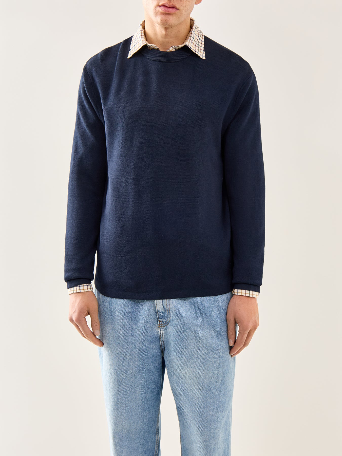 Teller Relaxed Crew Neck Sweatshirt Navy