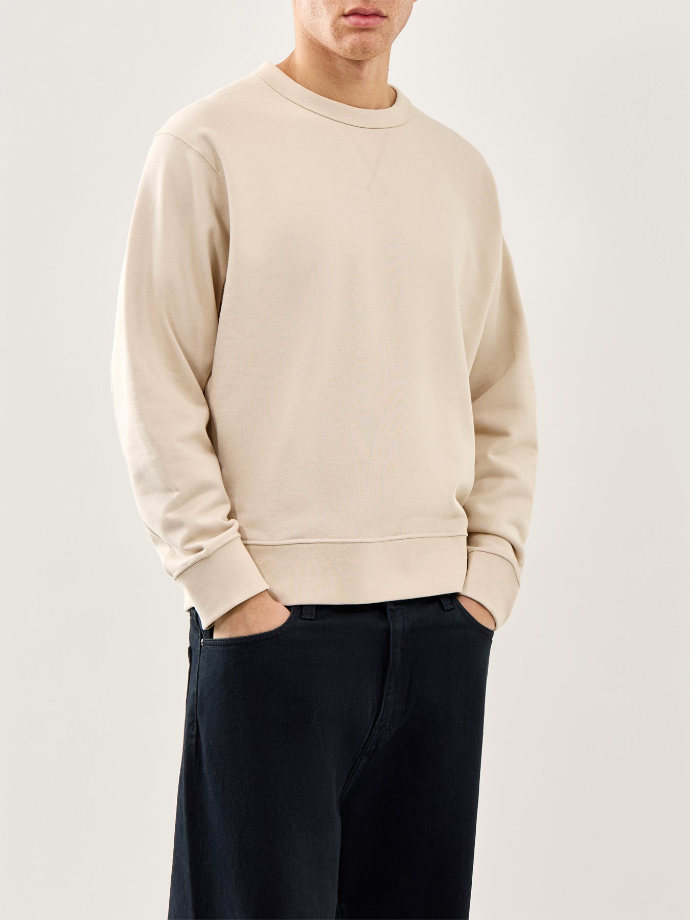 Crew Neck Sweatshirt Beige