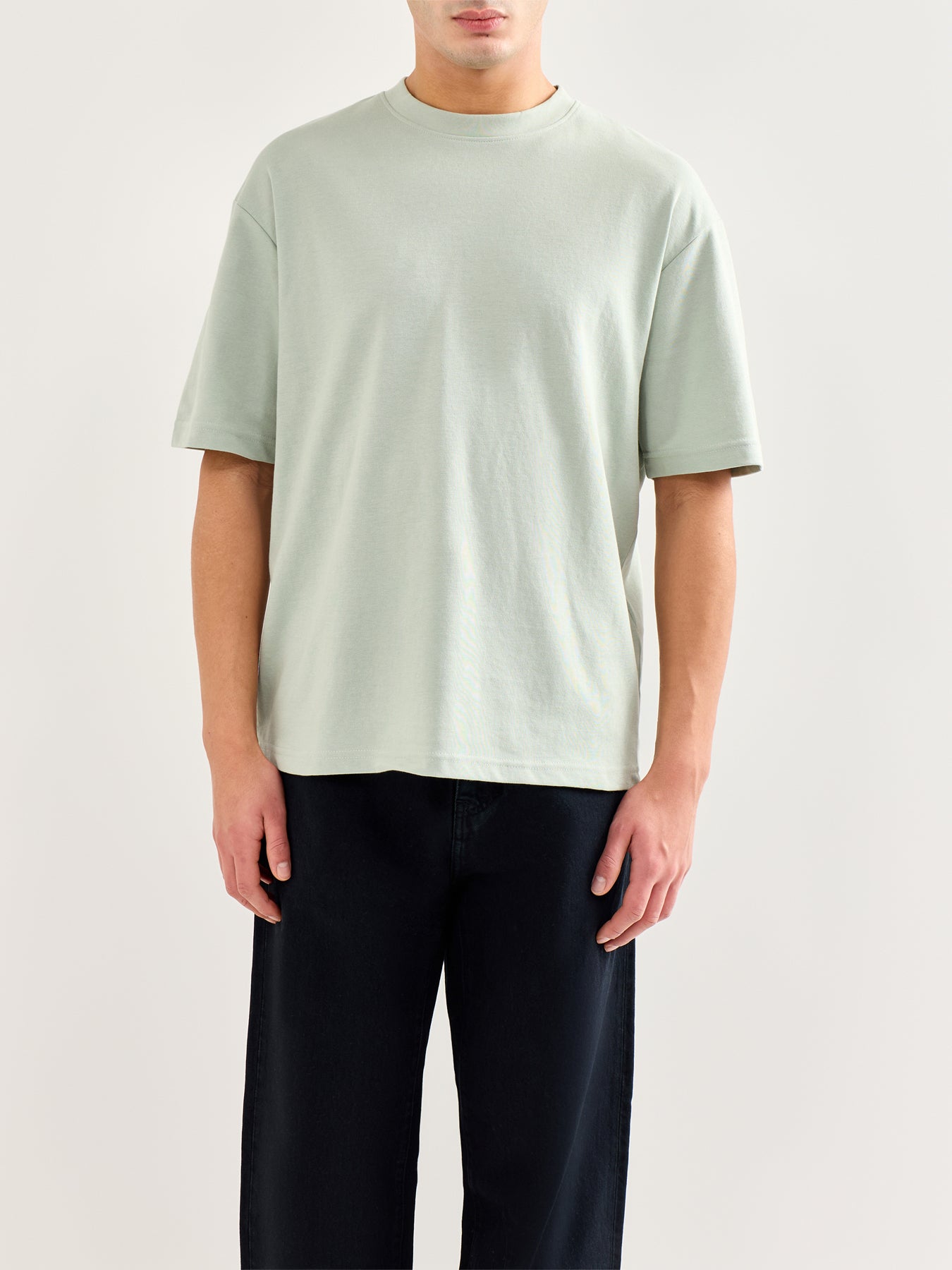 Slhlooseoscar Short Sleeve O-Neck Tee Grey