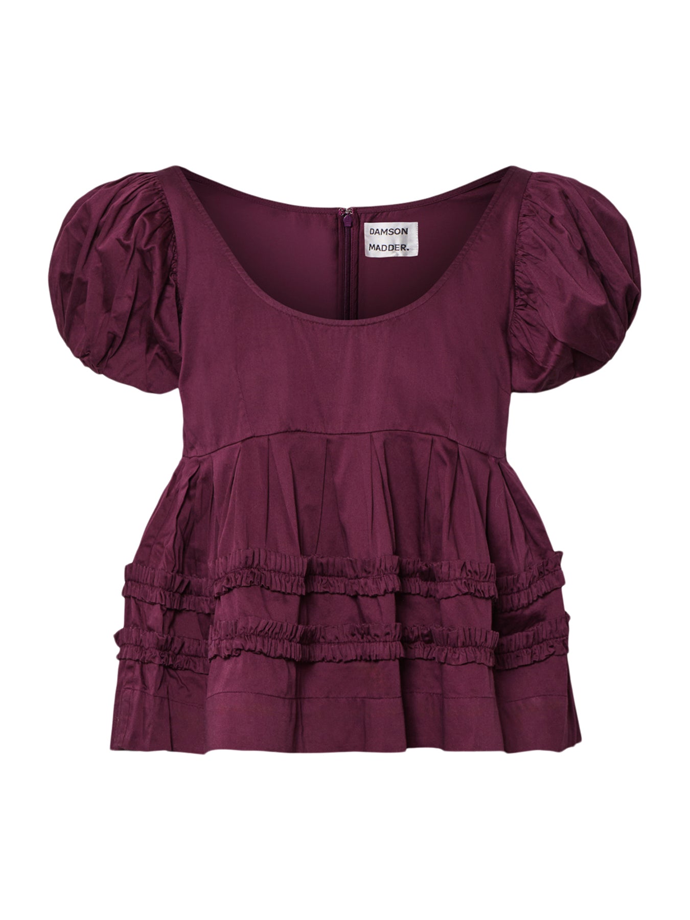 Joy Ruffle Detail Blouse Burgundy