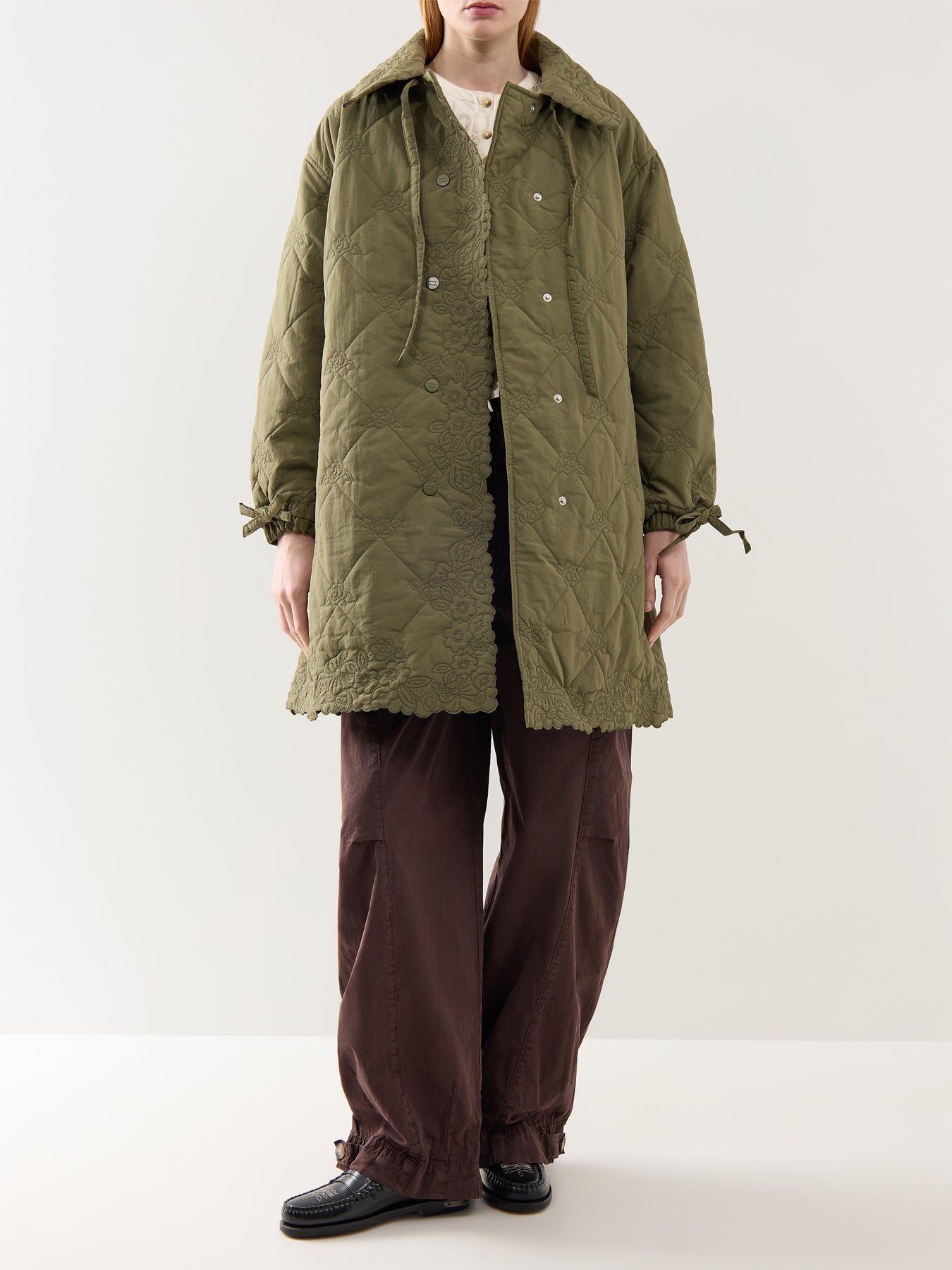 Avery Quilted Coat Green