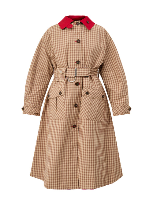 Anja Reversible Honey Trench Tan