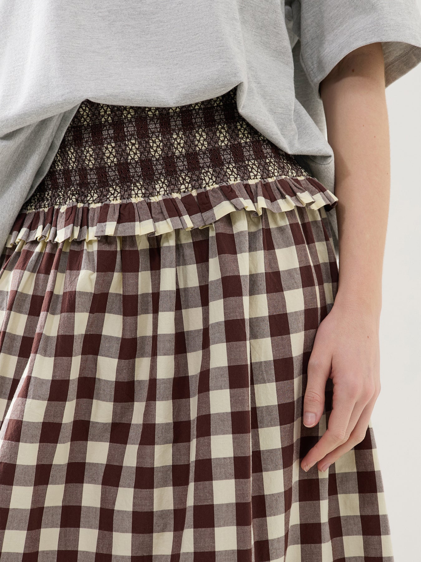 Ava Ruffle Midi Skirt Black