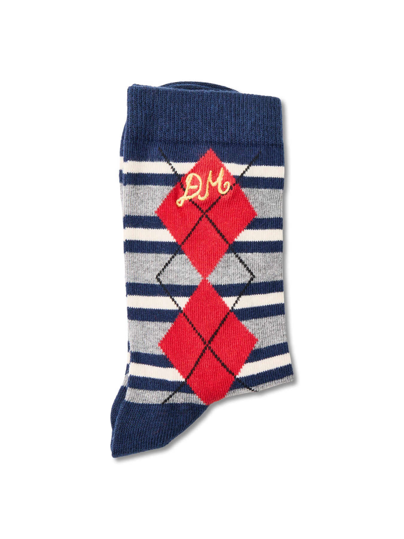 Calf Length Socks Argyle Multi