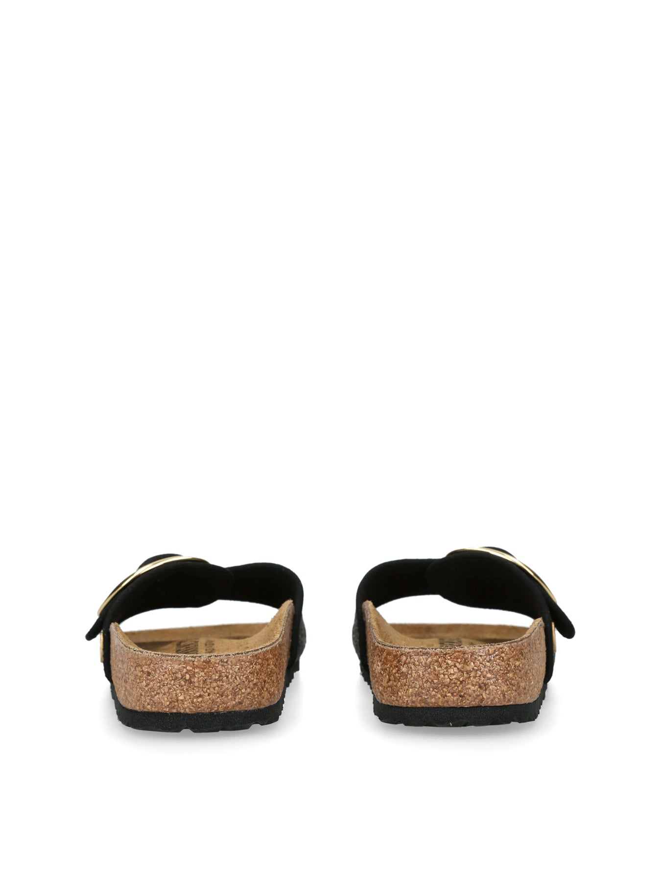 Madrid Big Buckle Raffia Sandals Black