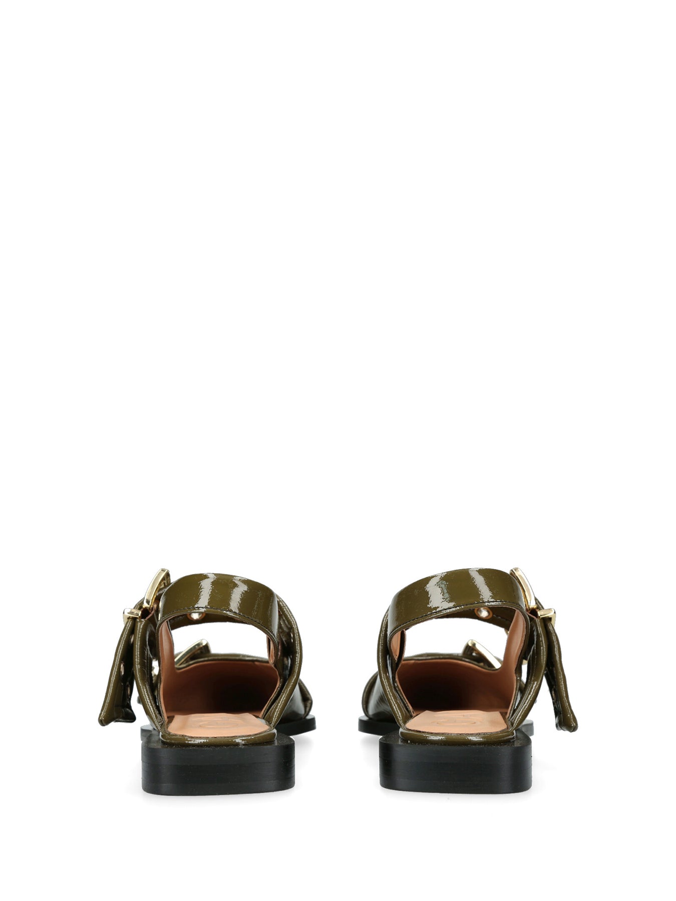 Buckle Ballerina Flats Green