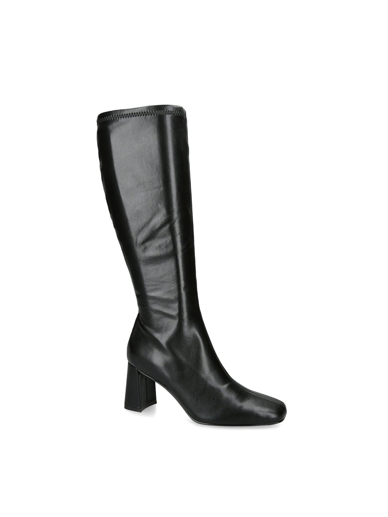 Holly Knee High Heeled Boots Black