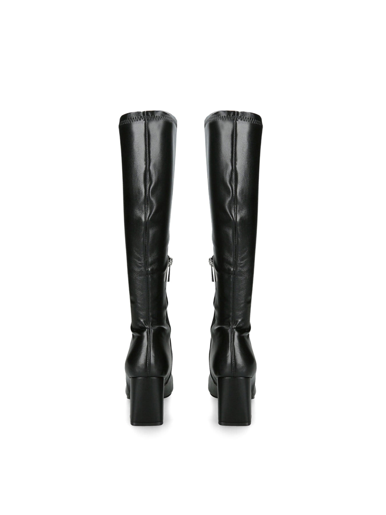 Holly Knee High Heeled Boots Black