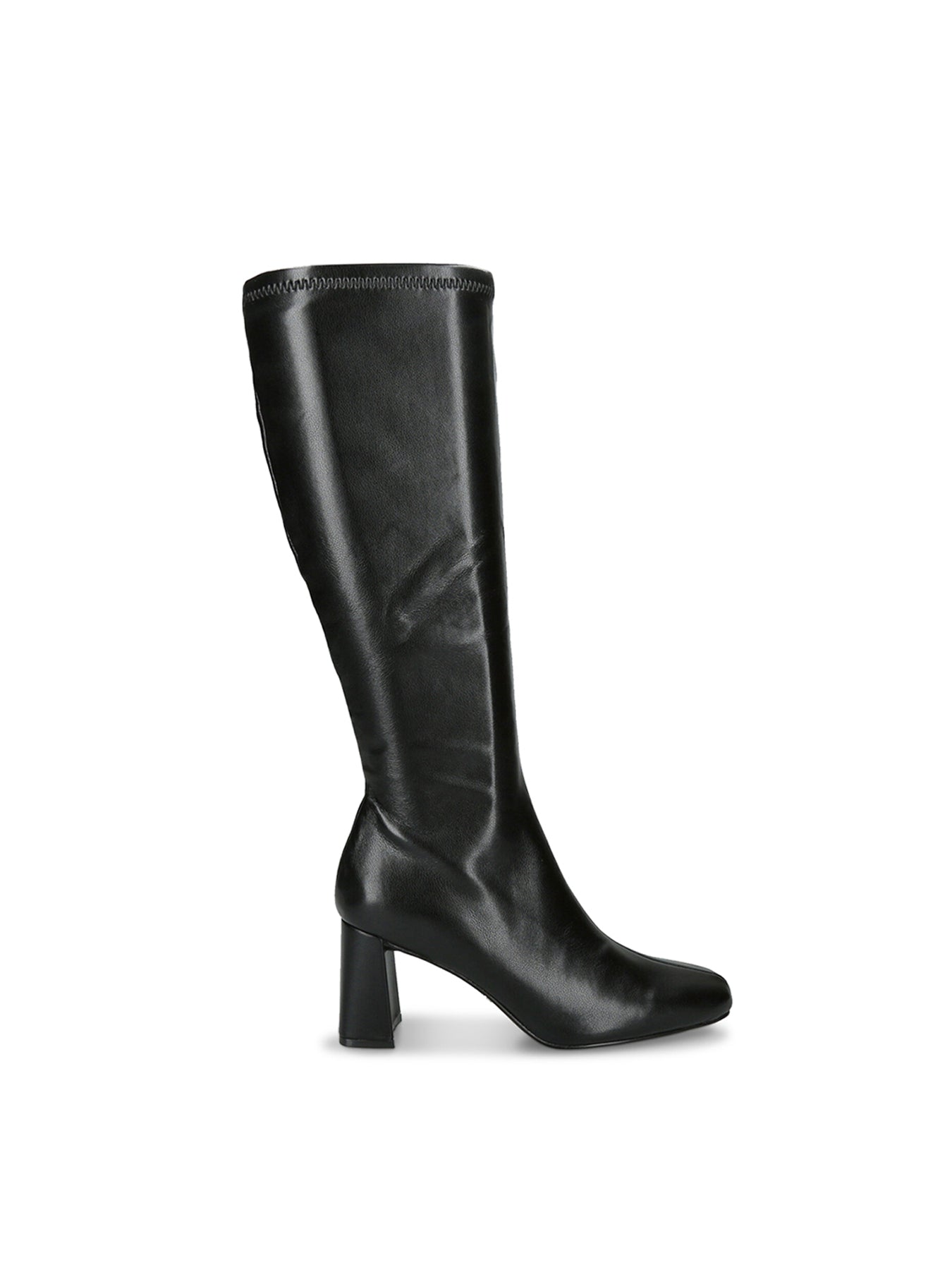 Holly Knee High Heeled Boots Black
