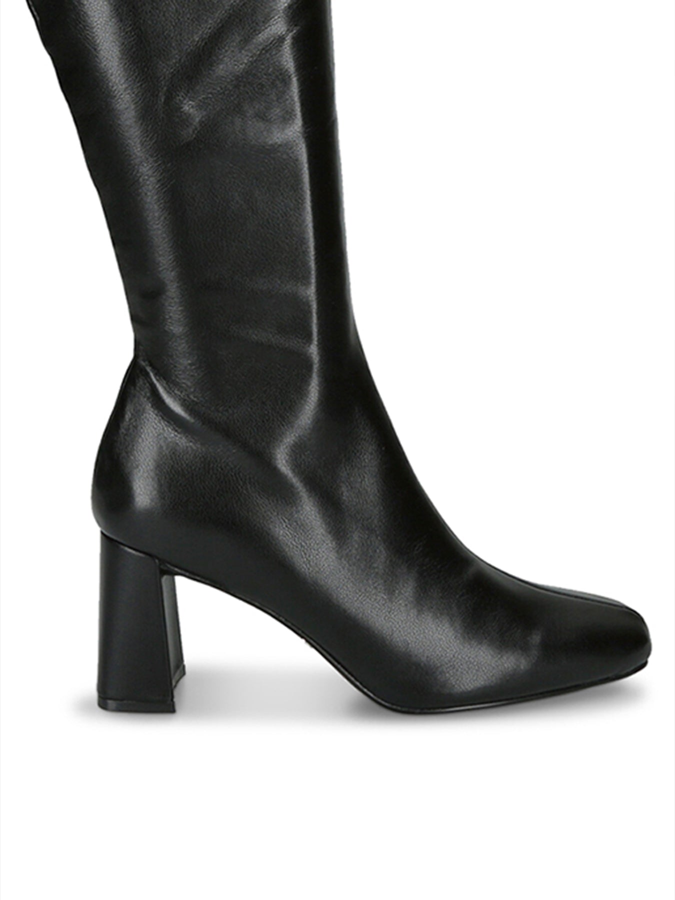 Holly Knee High Heeled Boots Black