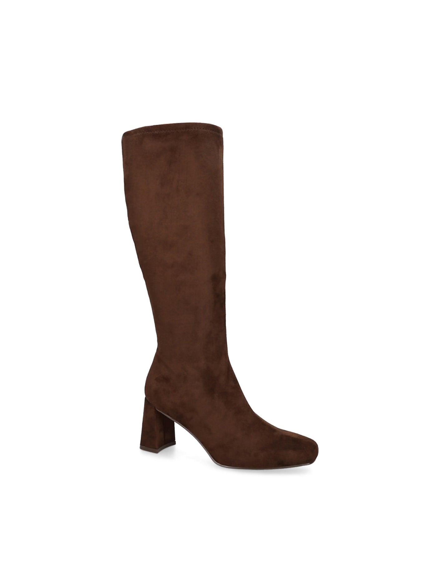 Holly Knee High Heeled Boots Brown